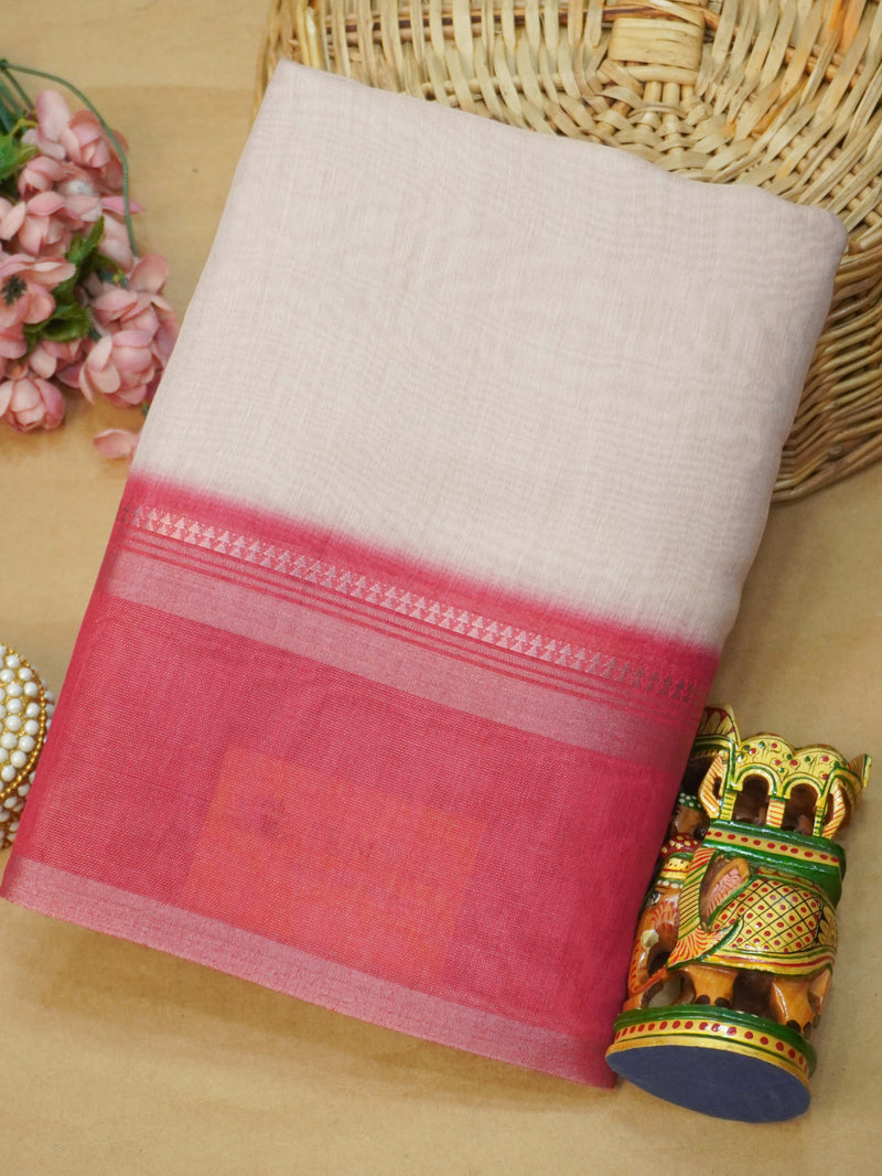 Linen Cotton Saree | TTDS3715