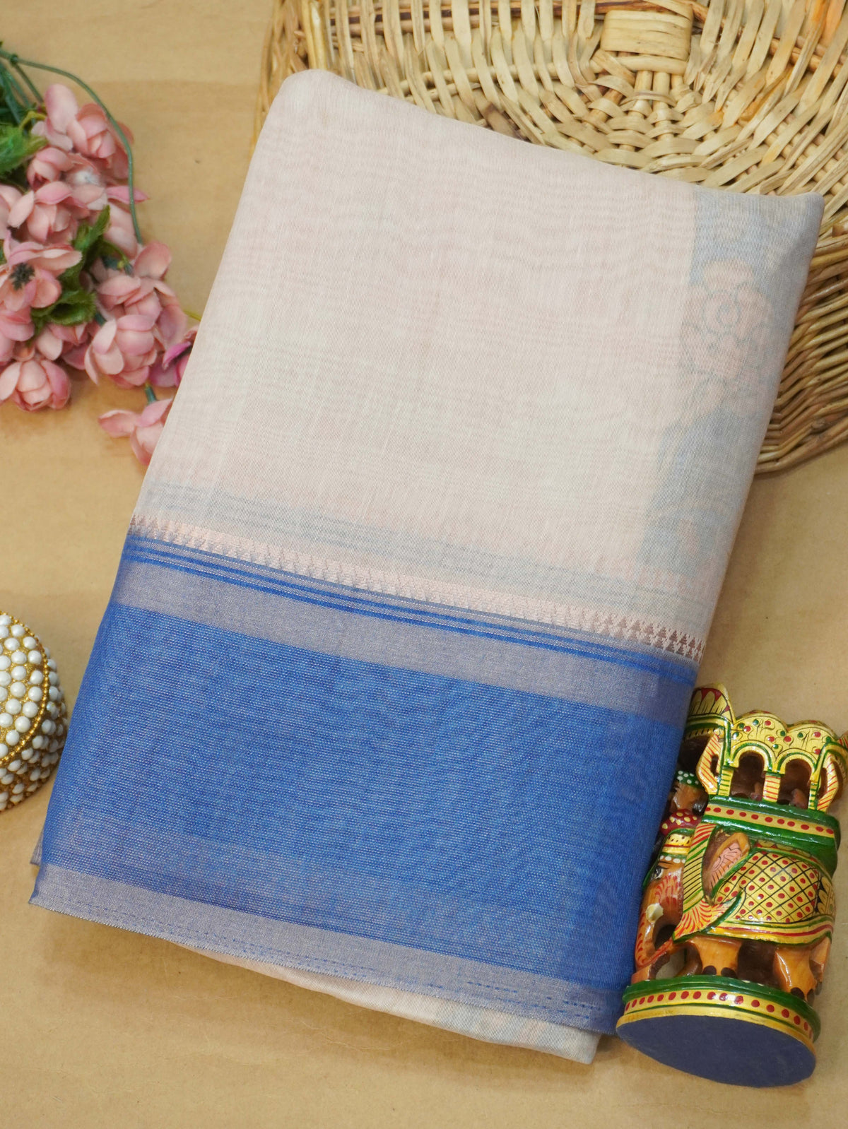 Linen Cotton Saree | TTDS3715