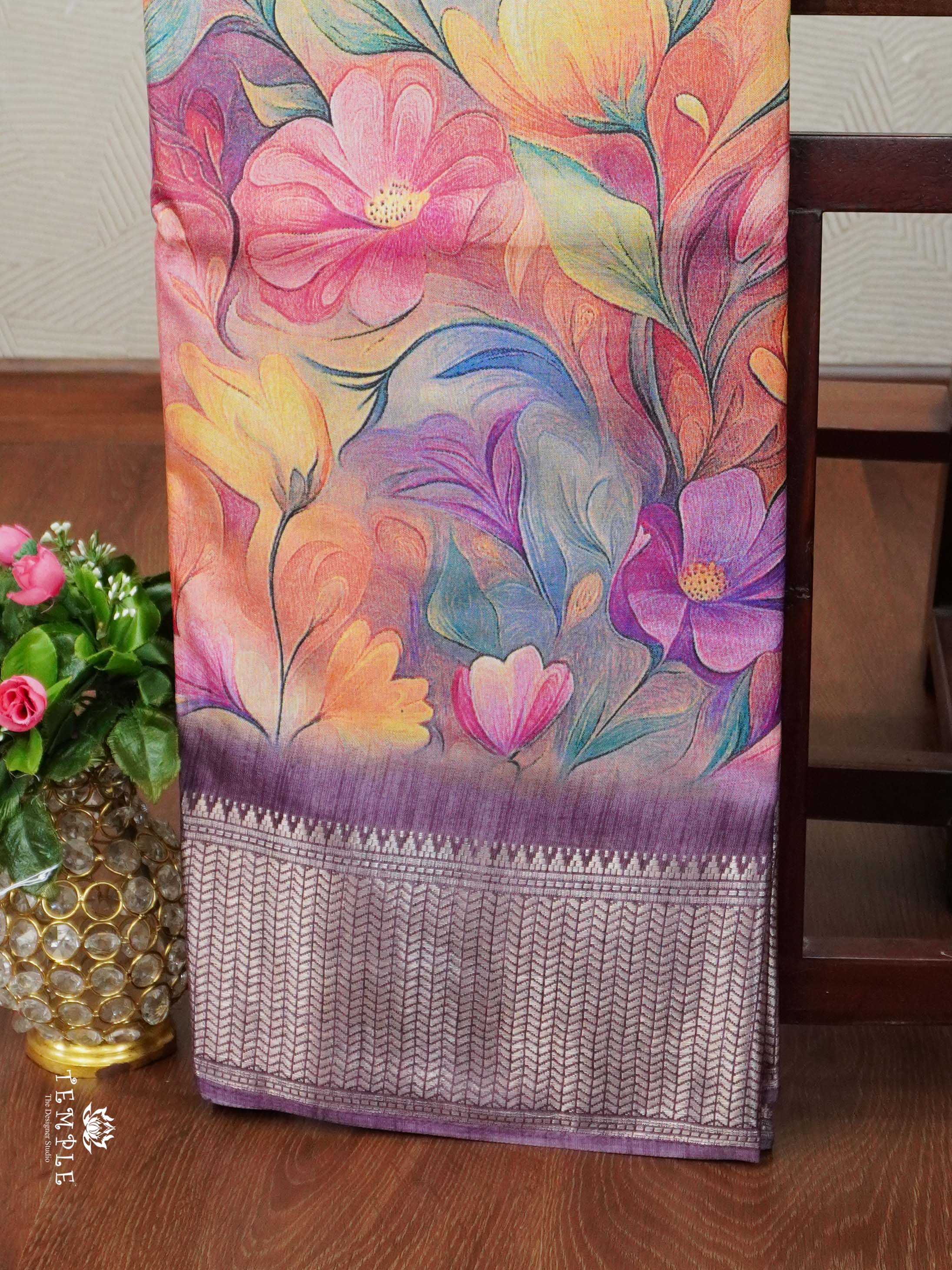 Floral Printed Binny Saree | TTDS2345 | PRE BOOKING