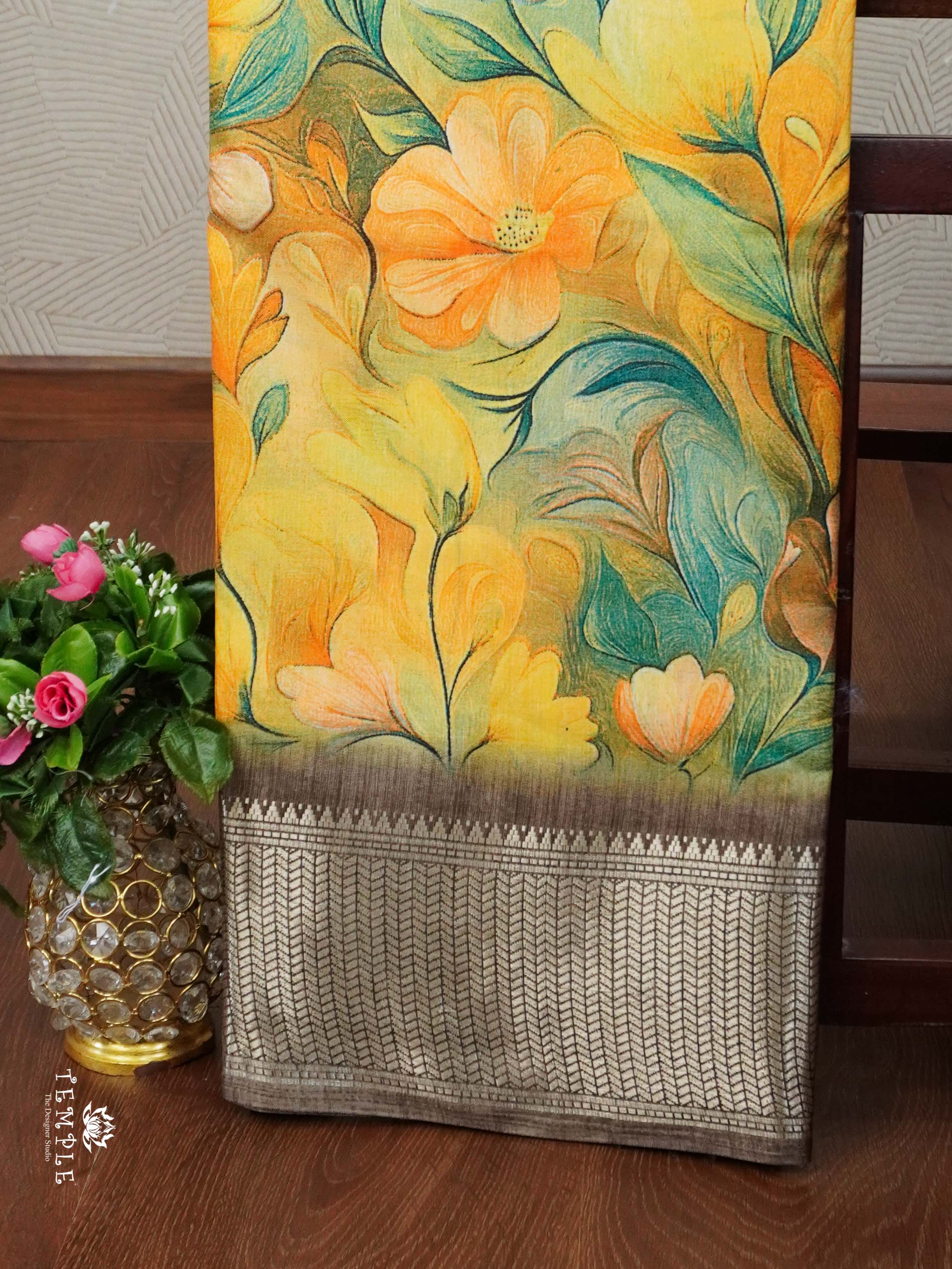 Floral Printed Binny Saree | TTDS2345