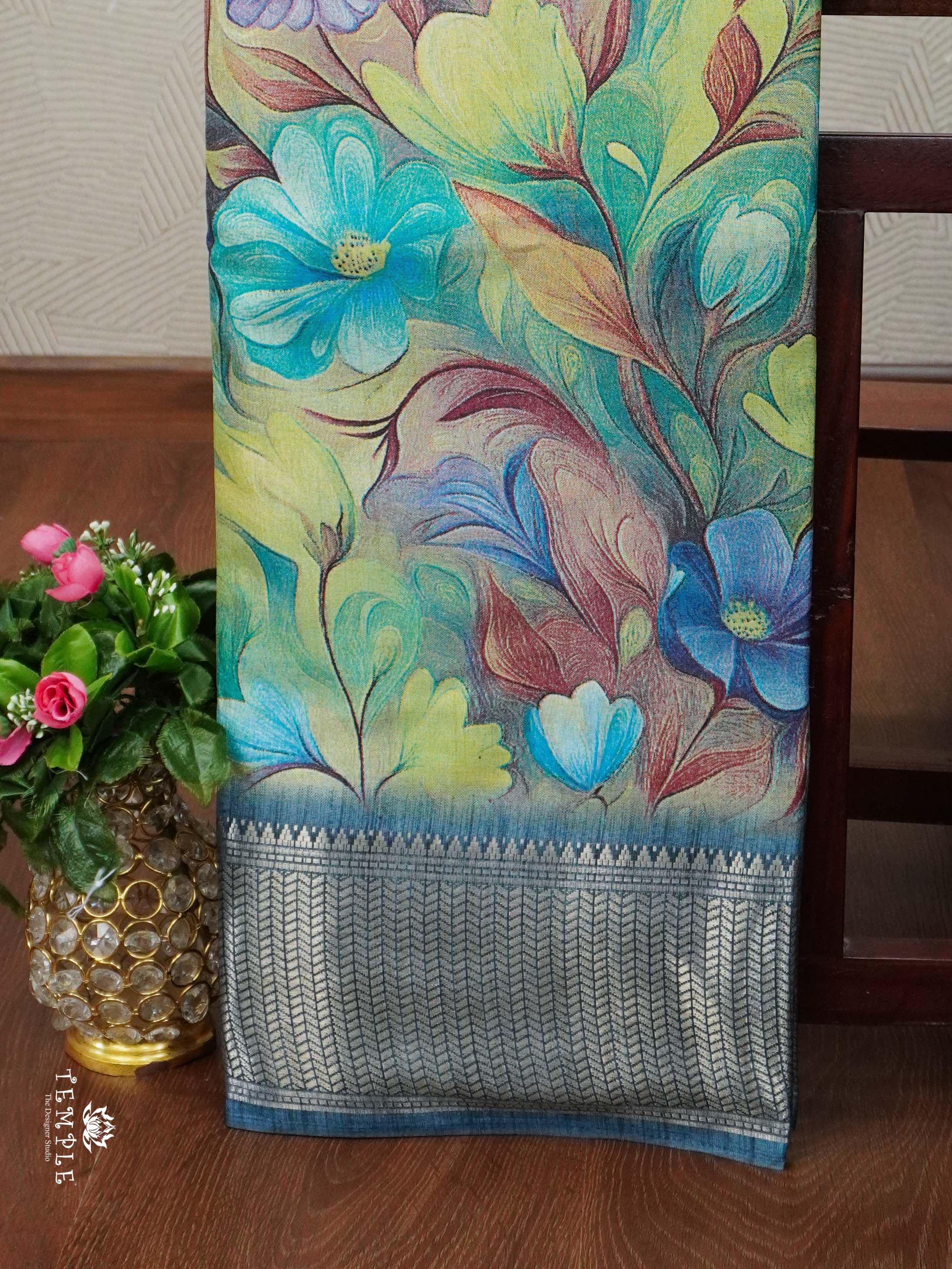 Floral Printed Binny Saree | TTDS2345 | PRE BOOKING