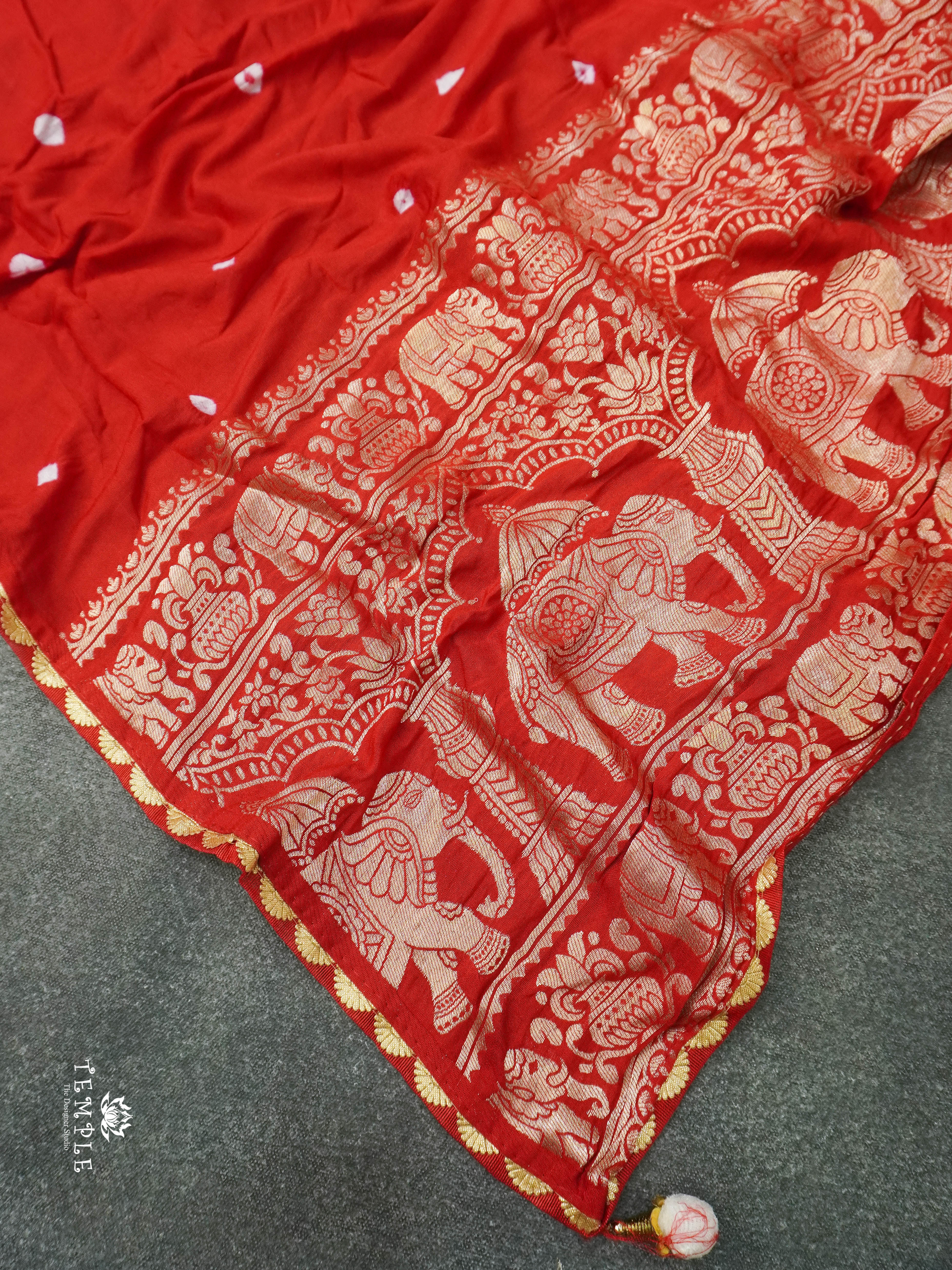 Bandhini Printed Modal Silk Saree | TTDS1394 | PRE BOOKING