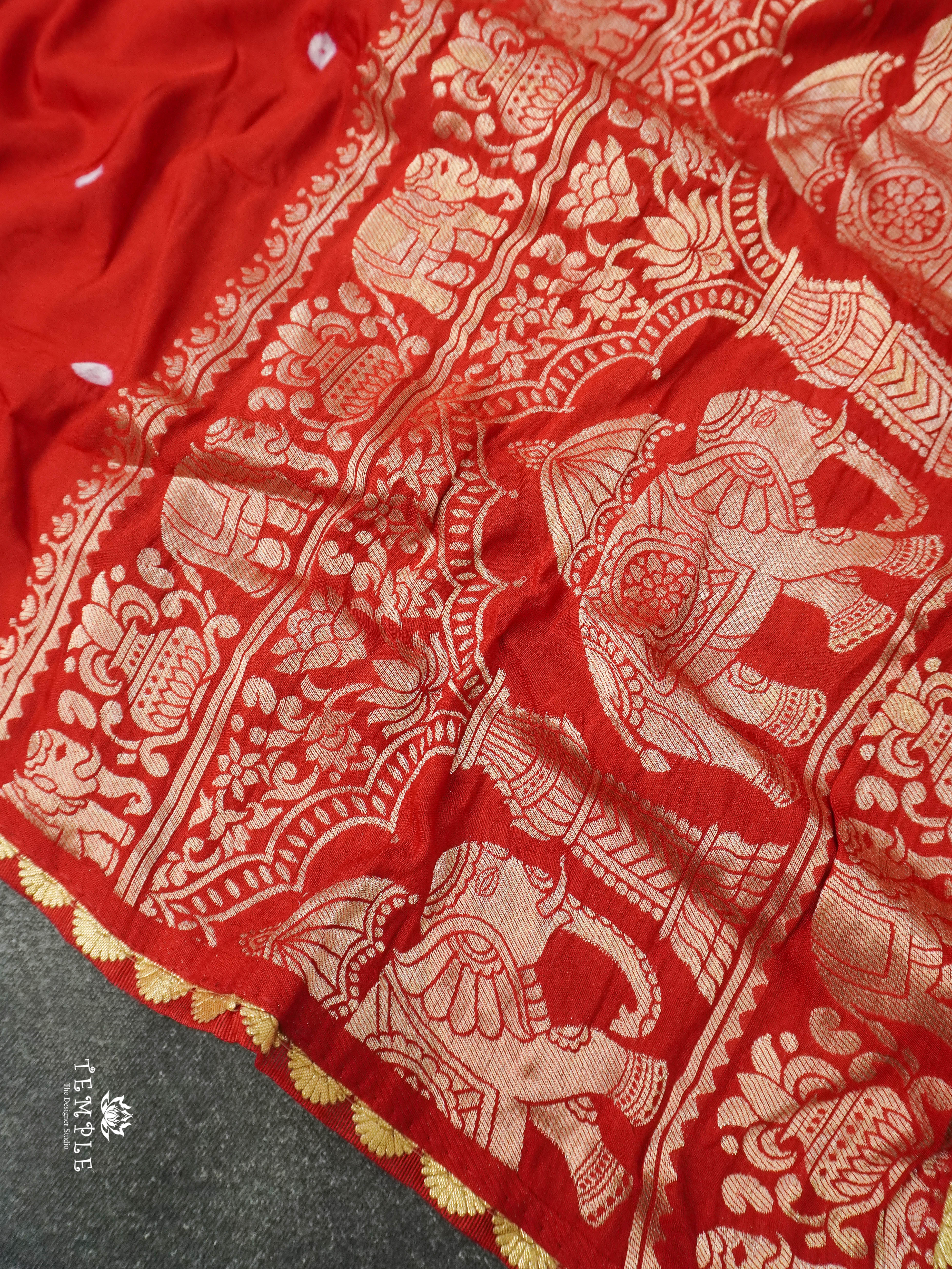 Bandhini Printed Modal Silk Saree | TTDS1394 | PRE BOOKING