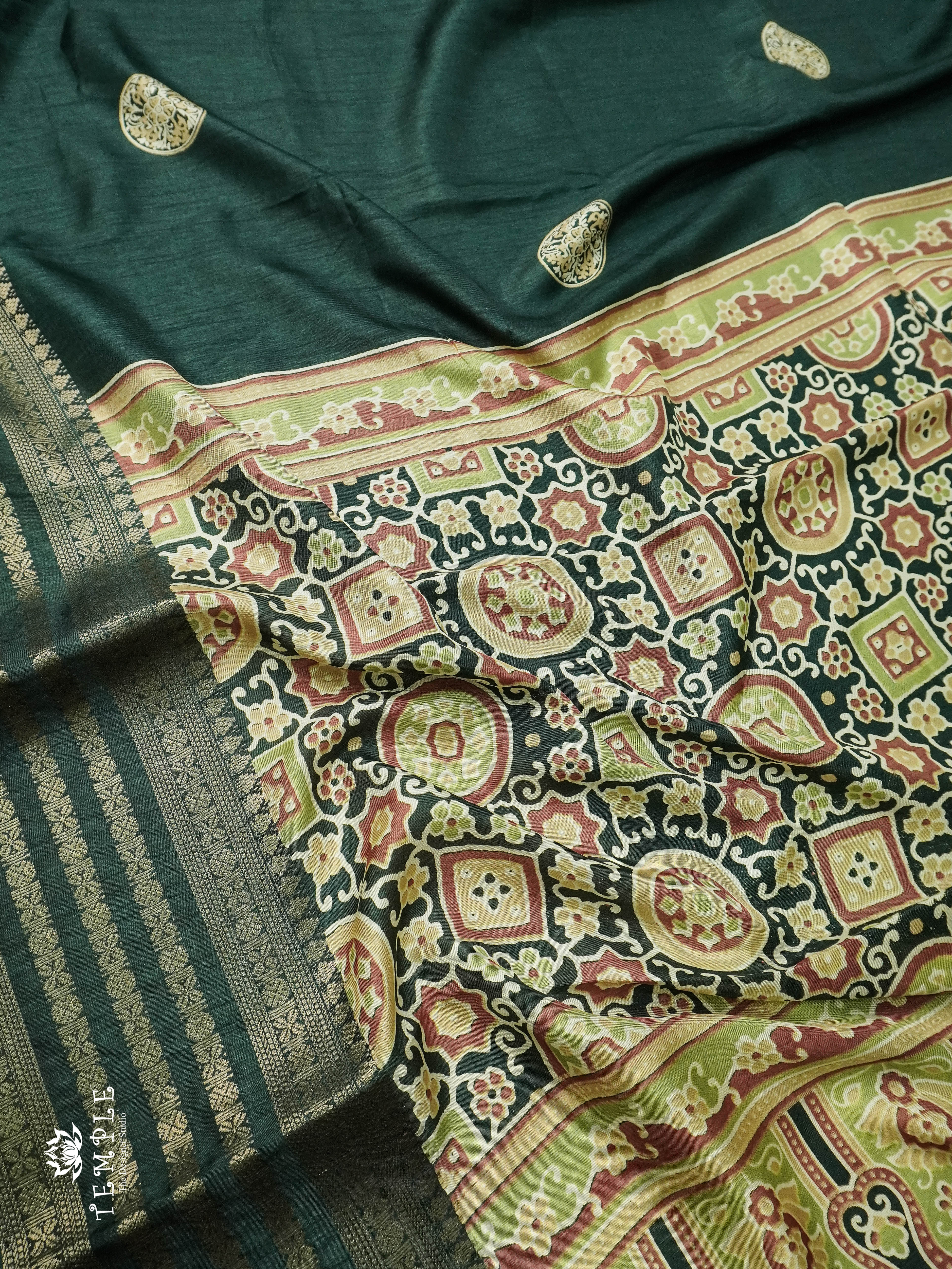 Semi Kanchi Saree With Chakra Print | TTDS1029