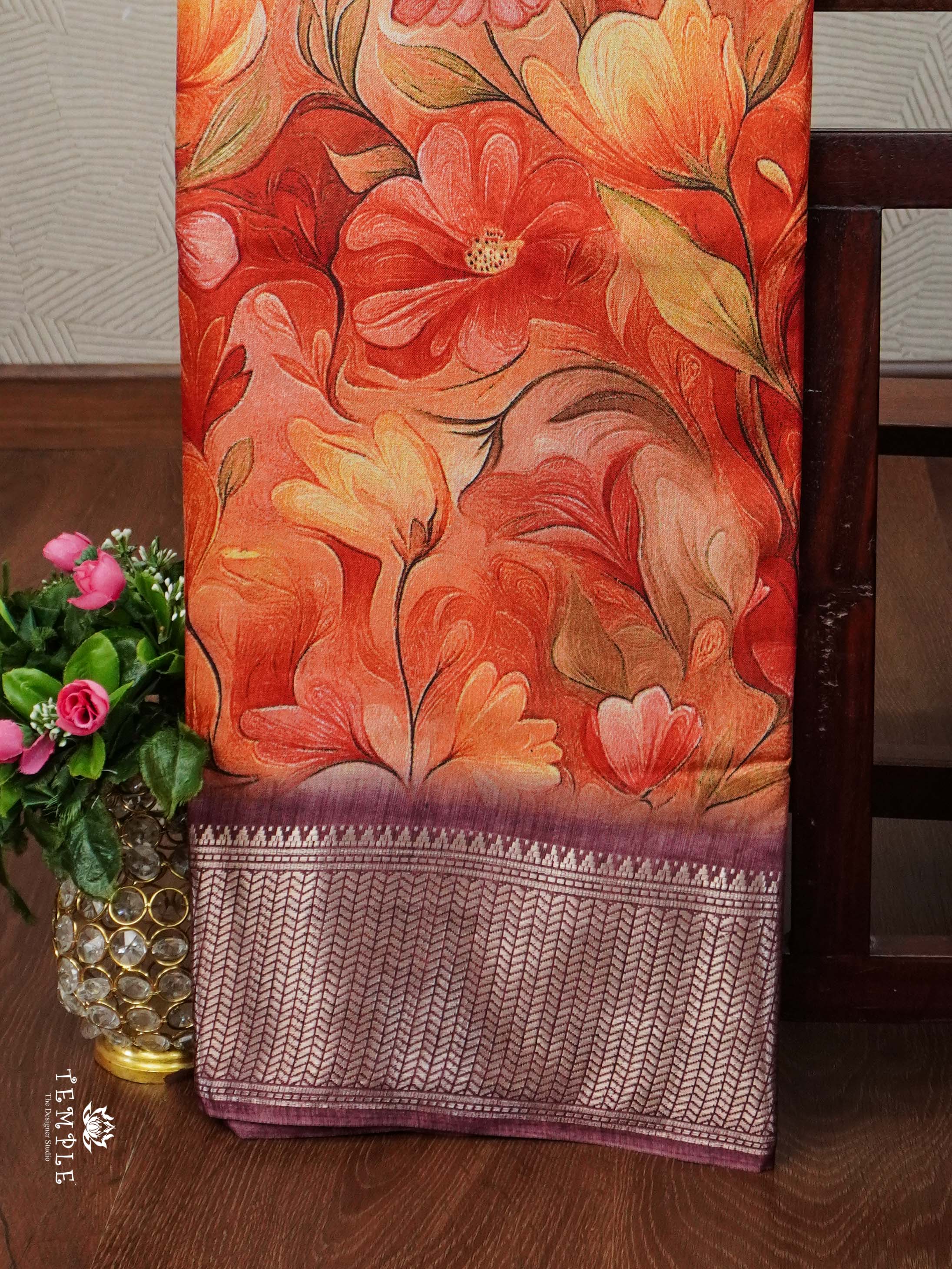 Floral Printed Binny Saree | TTDS2345 | PRE BOOKING