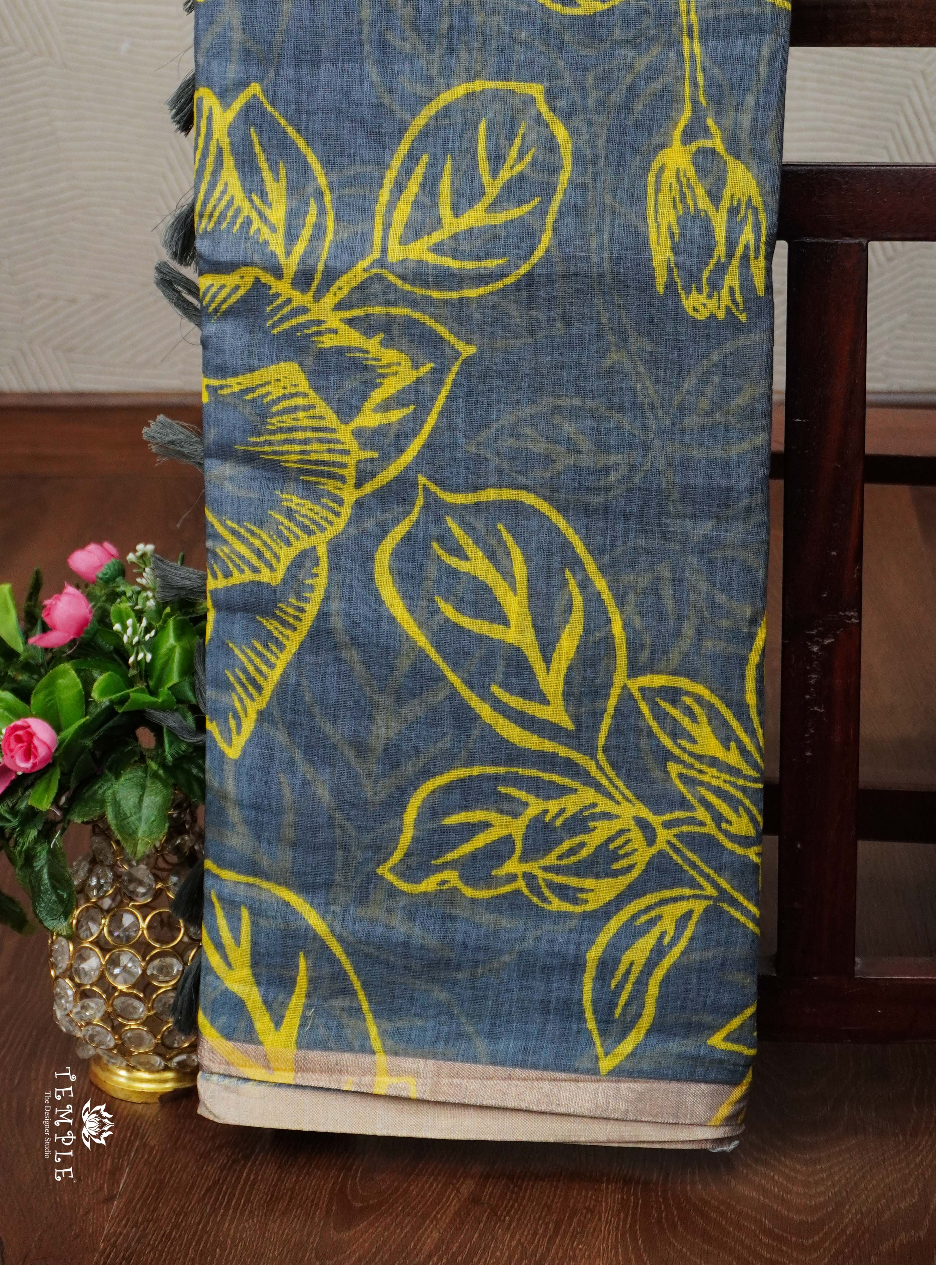 Printed Chanderi Cotton saree | TTDS2251