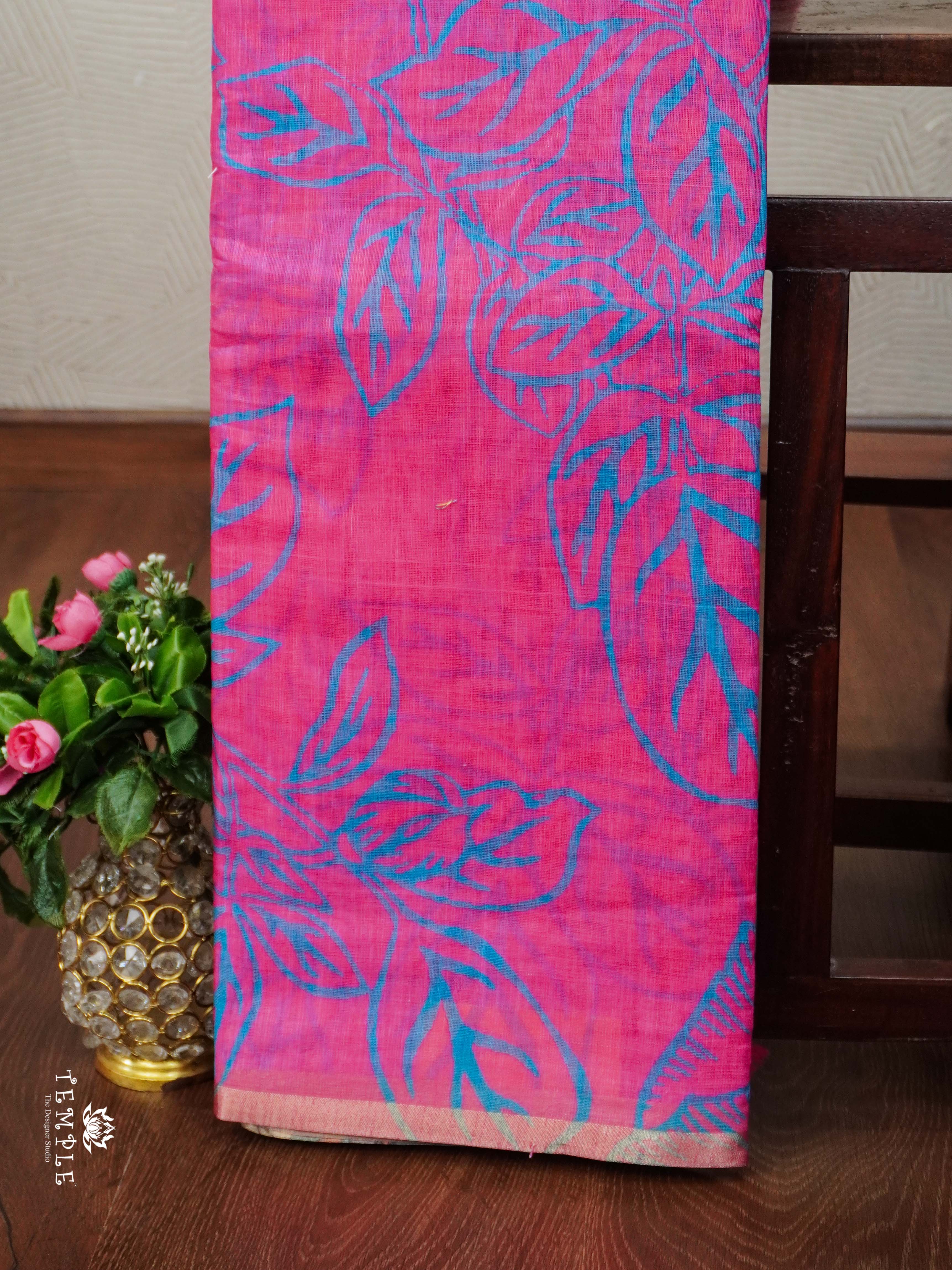 Printed Chanderi Cotton saree | TTDS2251