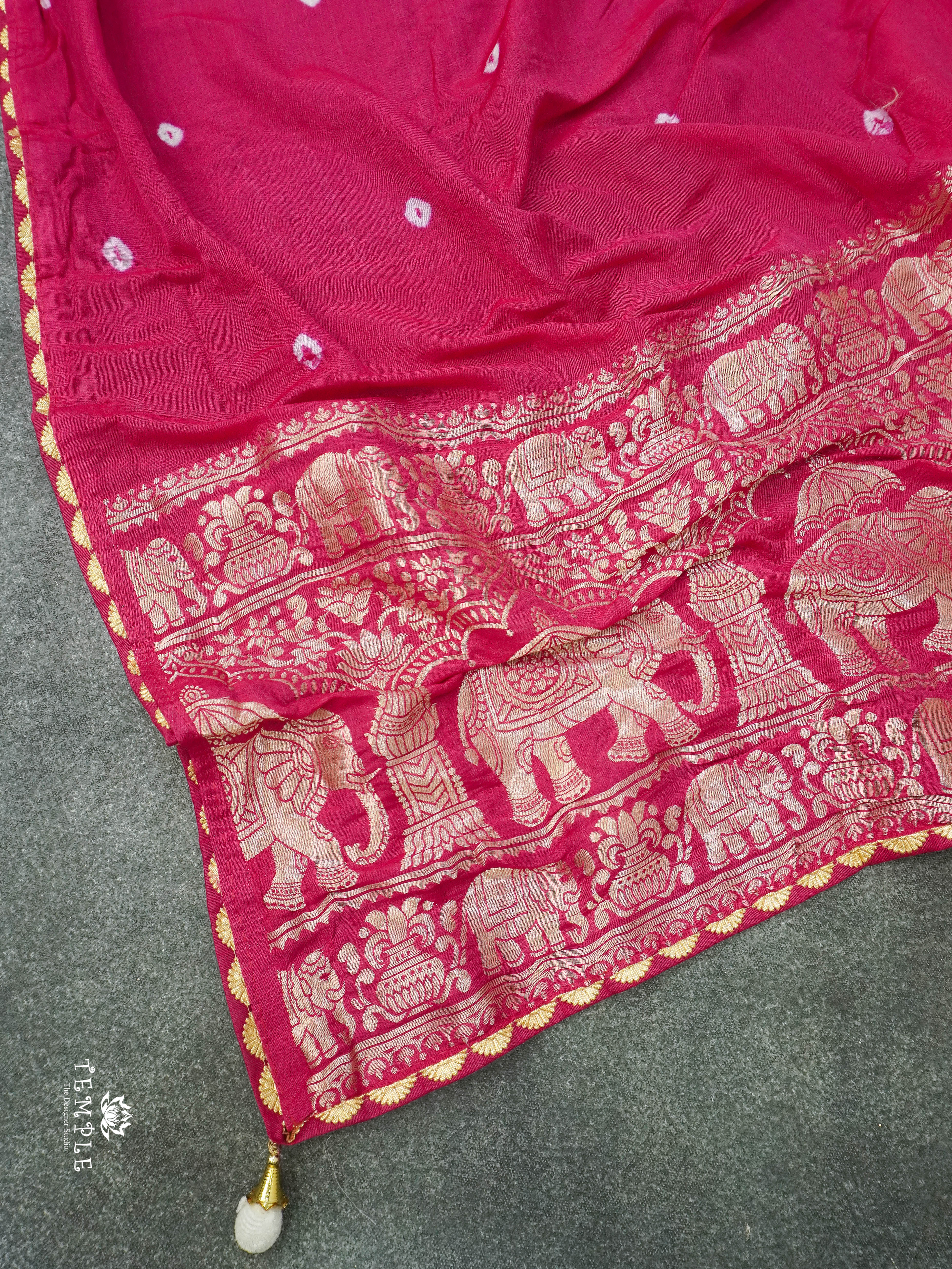 Bandhini Printed Modal Silk Saree | TTDS1394 | PRE BOOKING