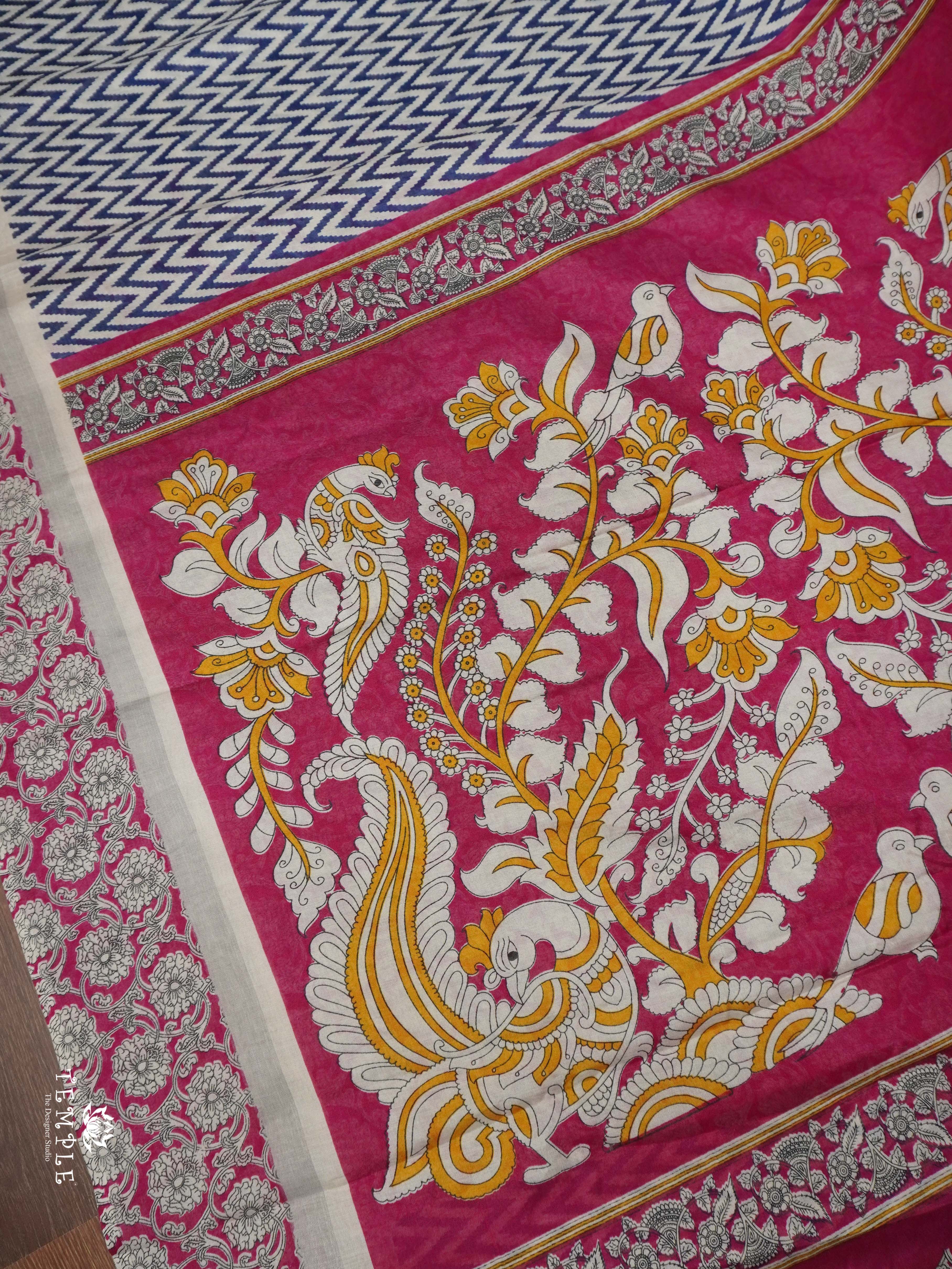 Leheriya Printed Chirala Cotton Saree | TTDS1890