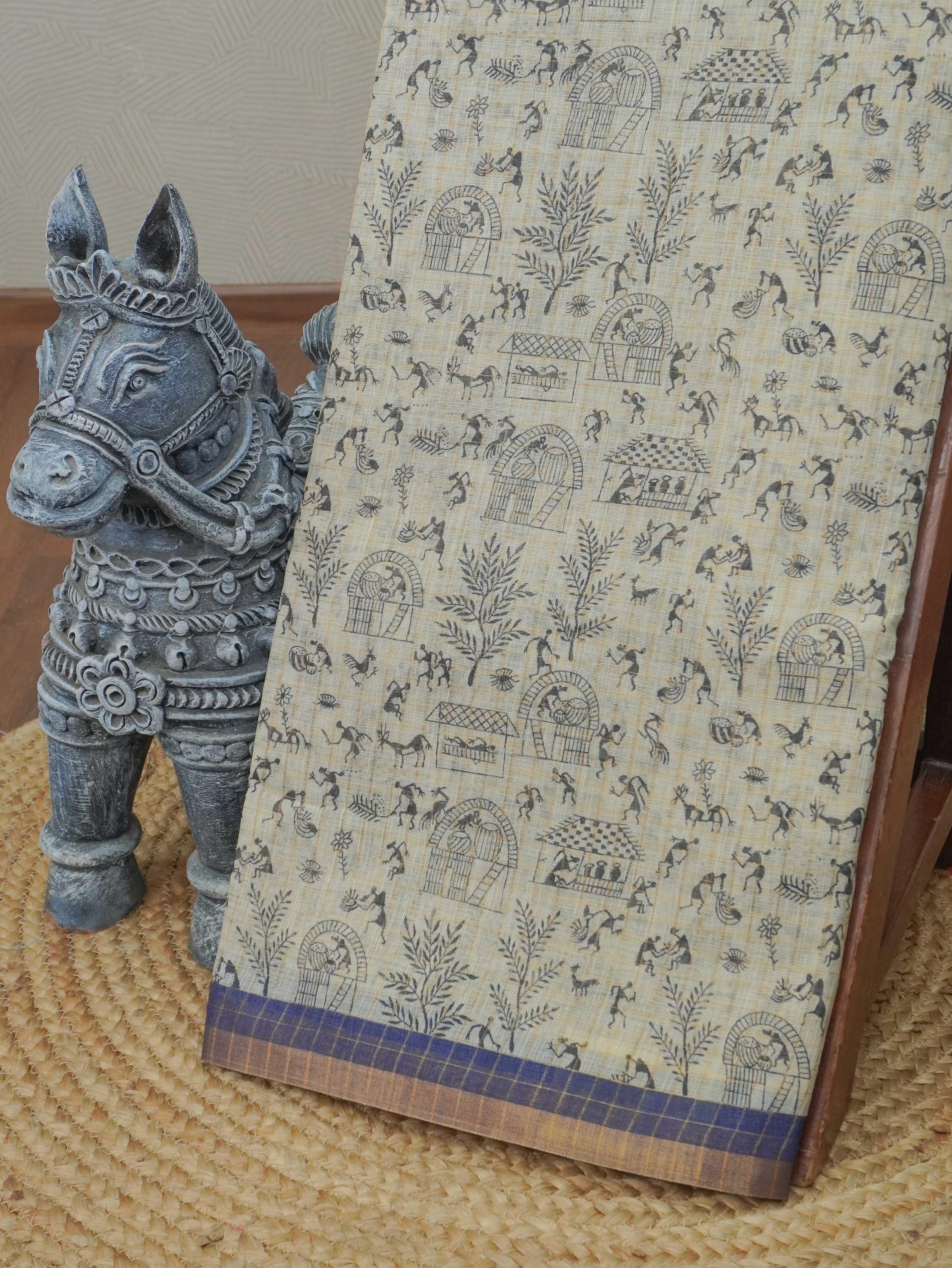 Linen Cotton Saree | TTDS3265