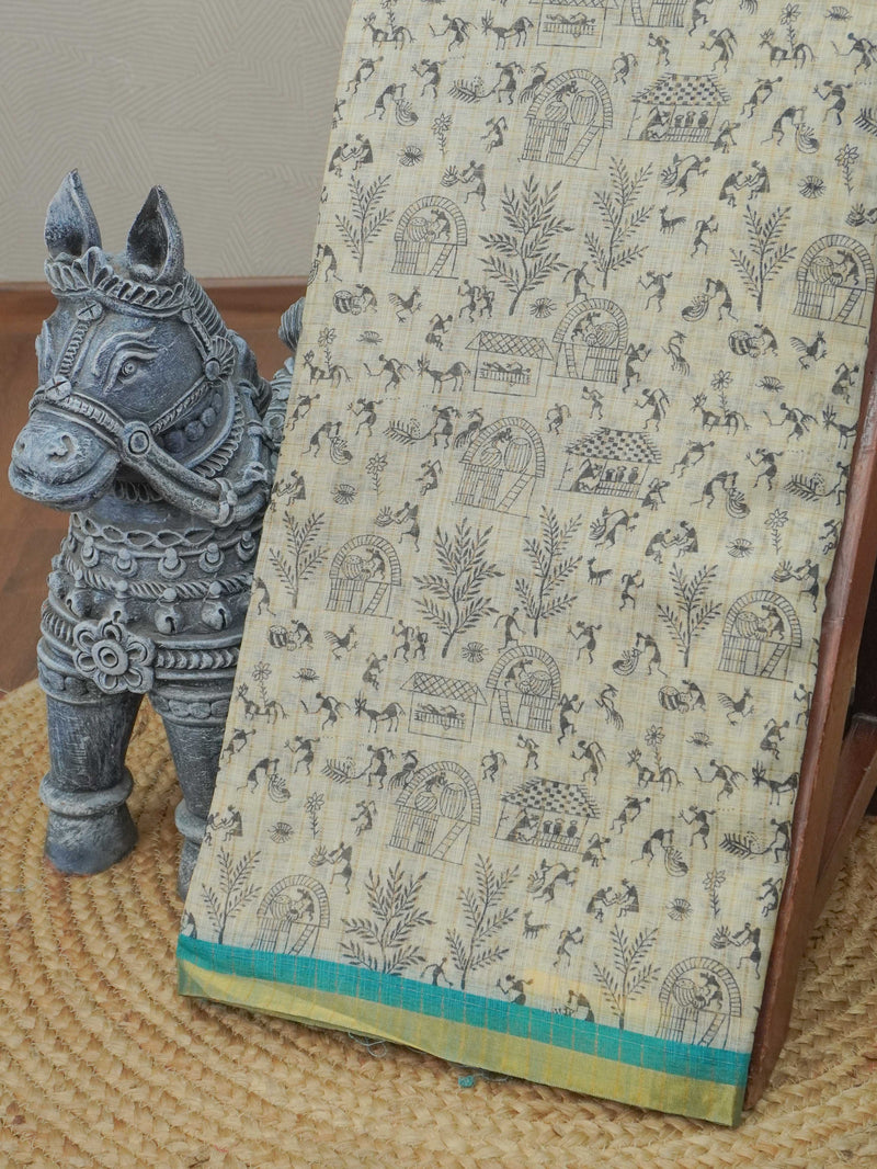 Linen Cotton Saree | TTDS3265