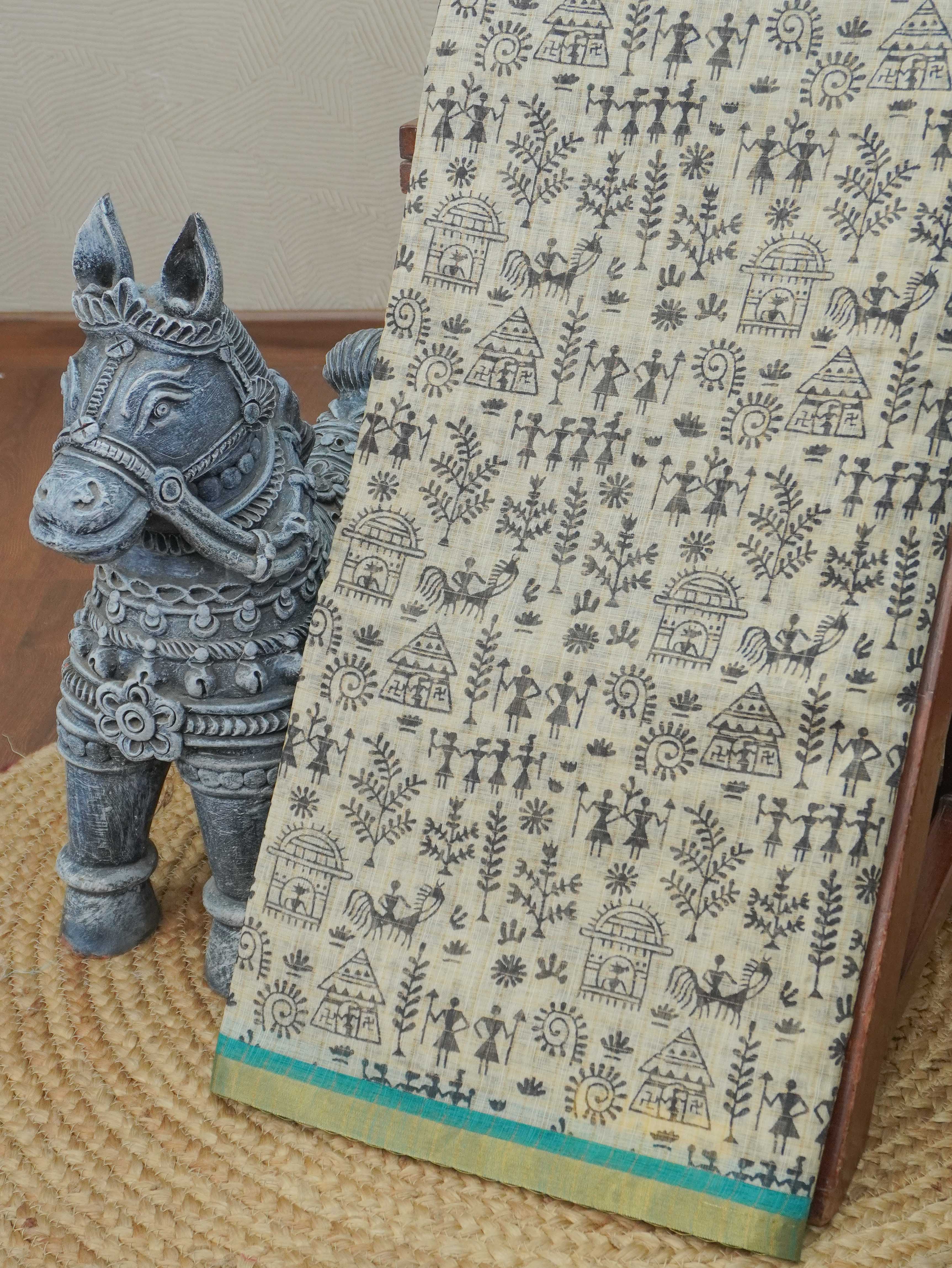 Linen Cotton Saree | TTDS3266