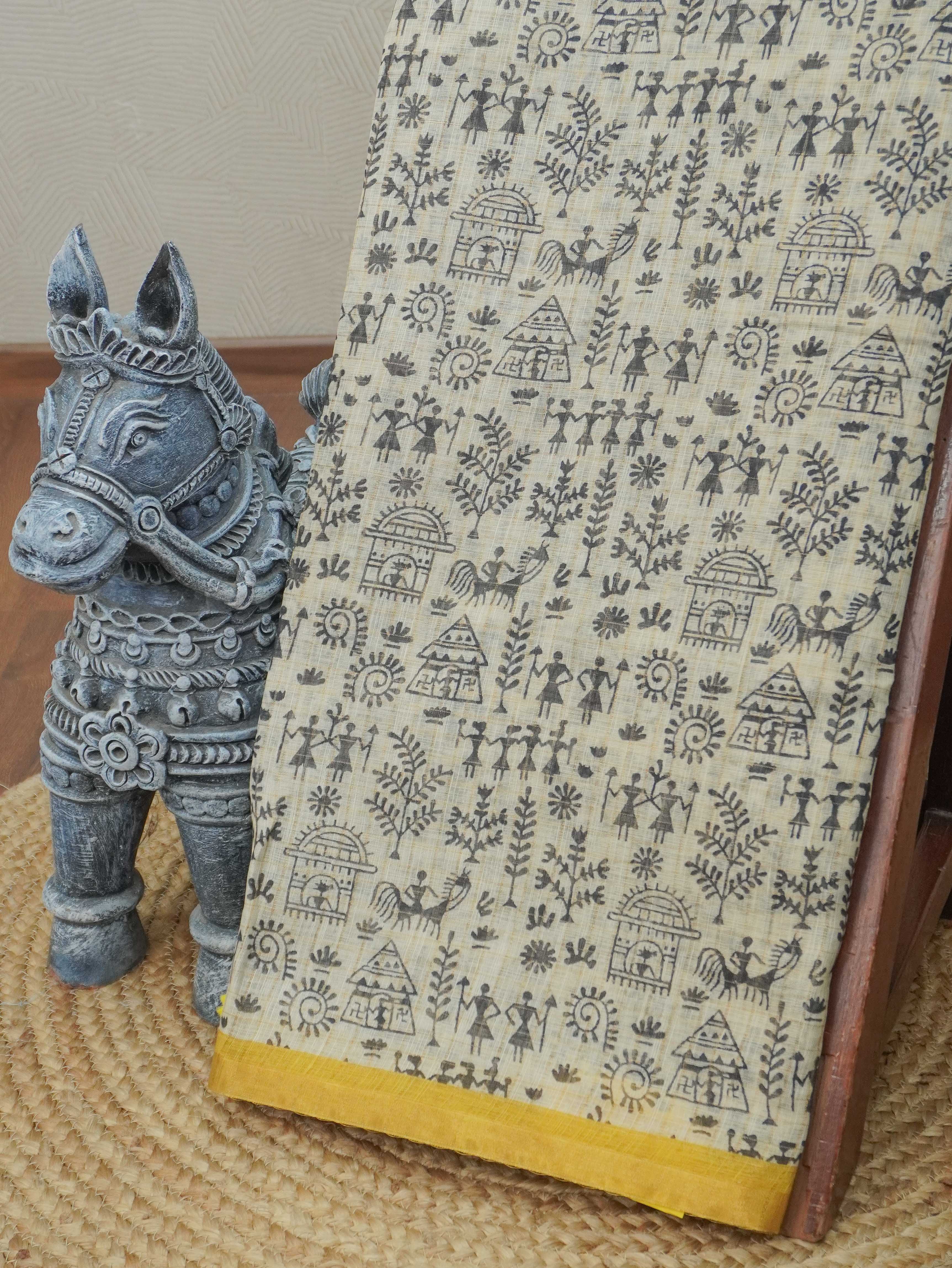 Linen Cotton Saree | TTDS3266