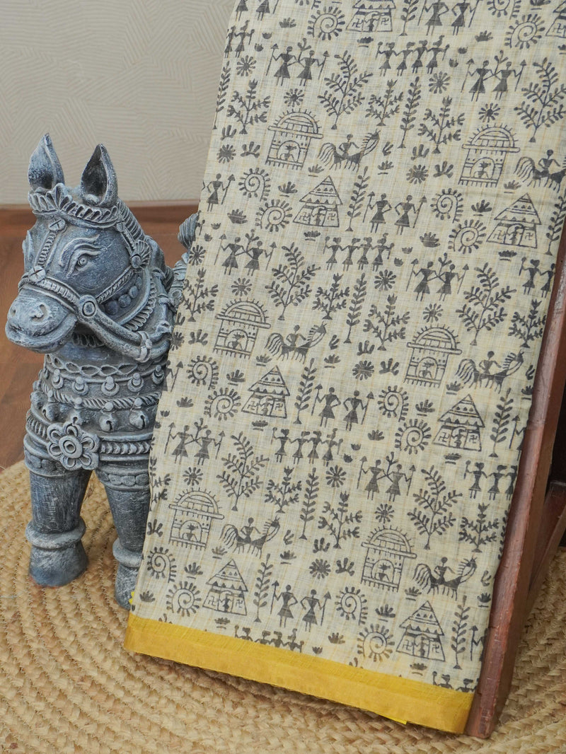 Linen Cotton Saree | TTDS3266