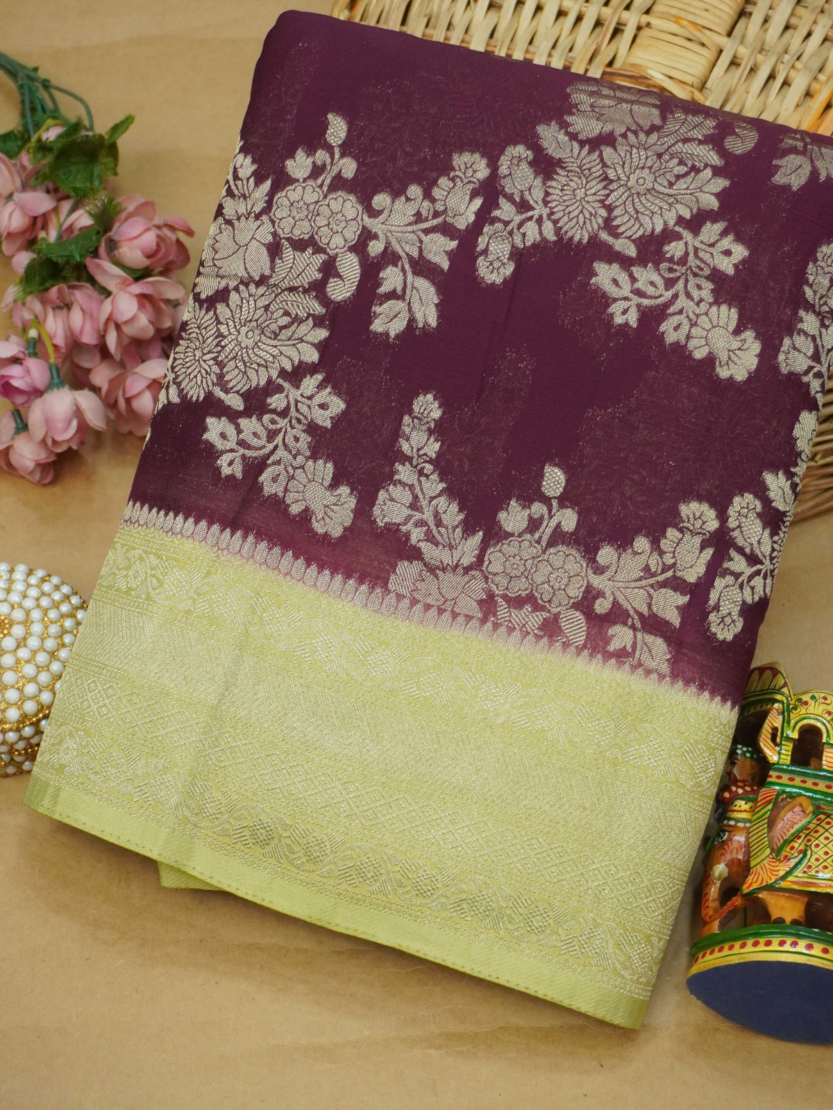 Viscose Georgette Saree | TTDS3724