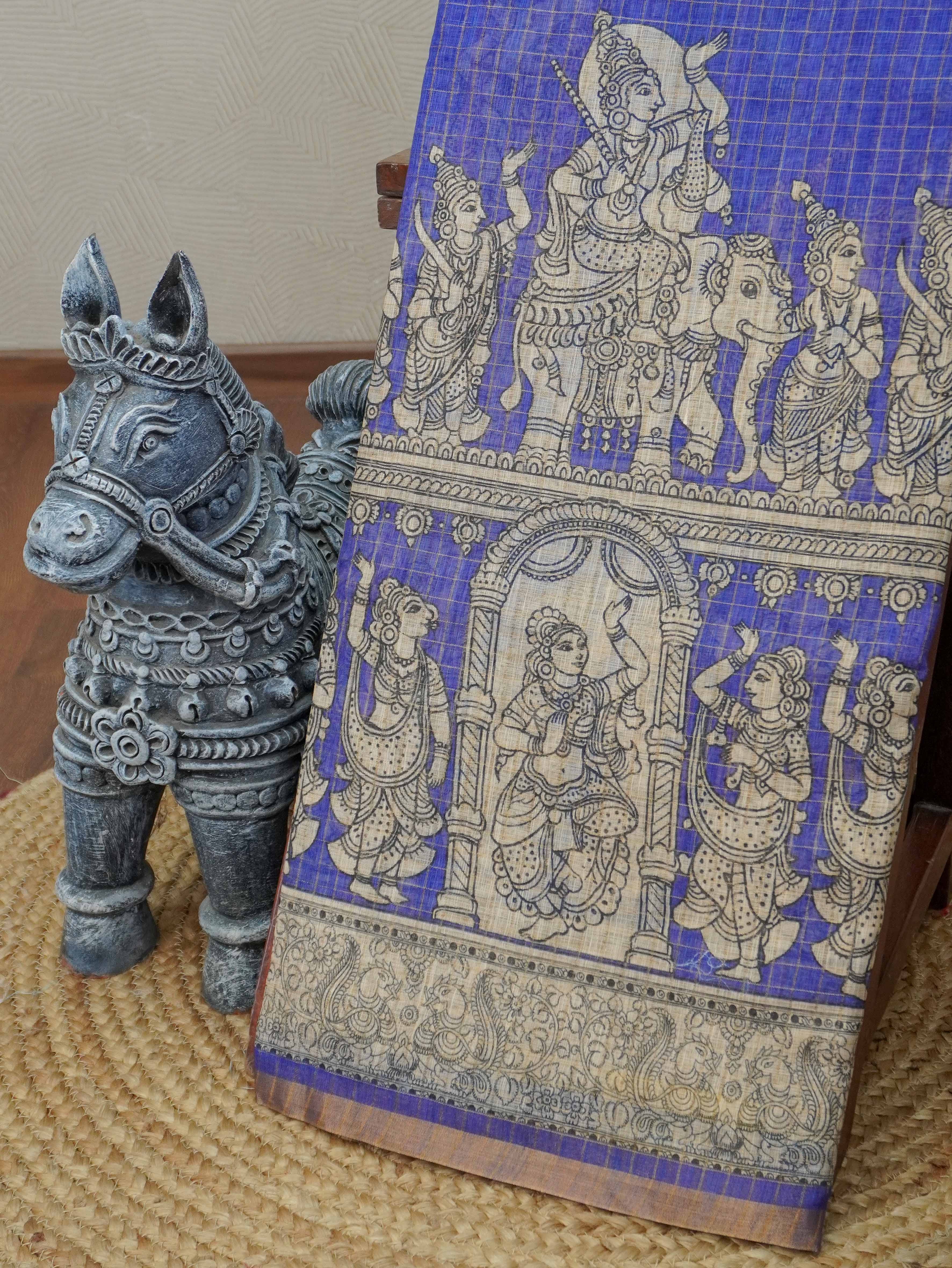Linen Cotton Saree | TTDS3286