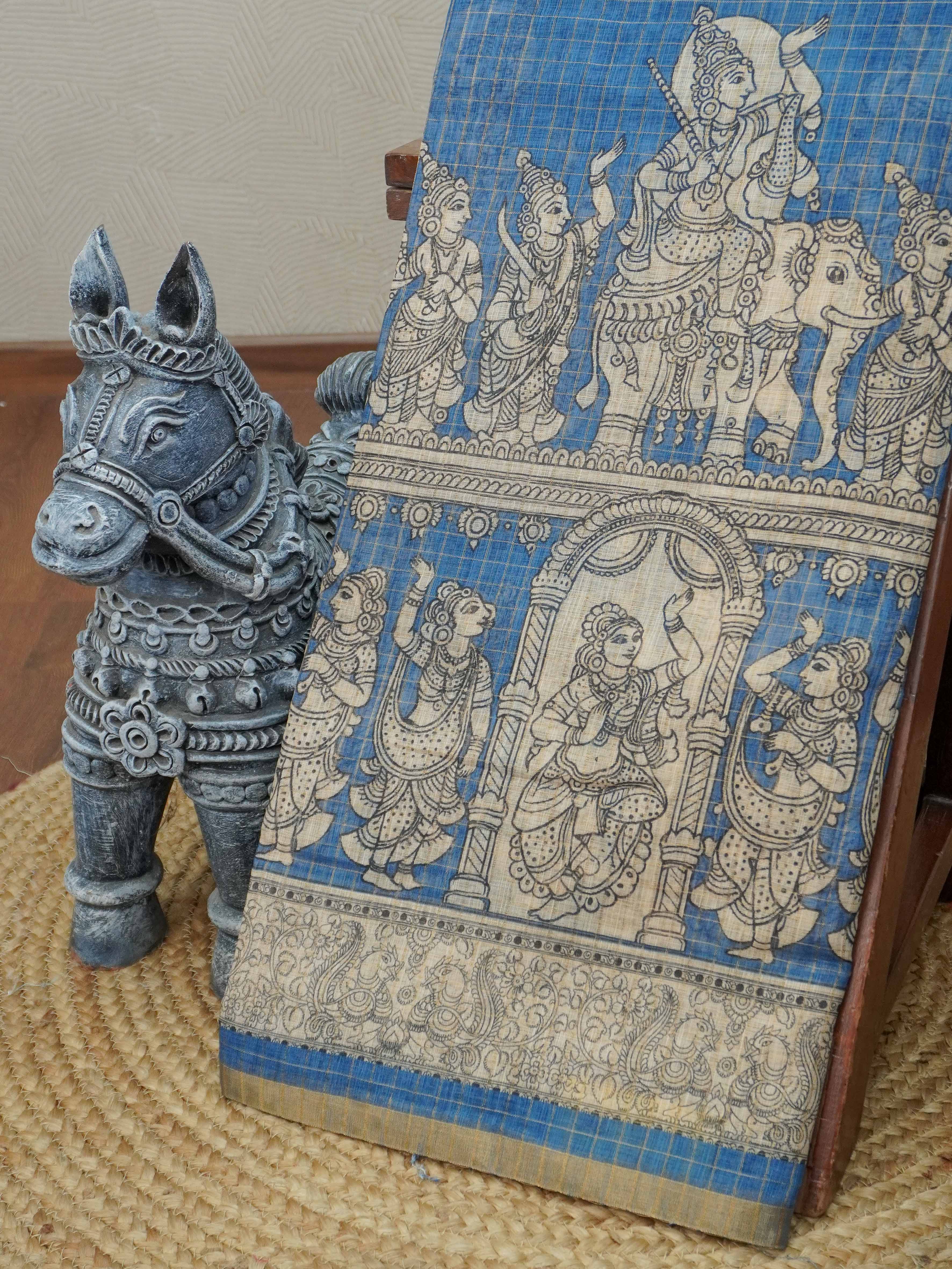 Linen Cotton Saree | TTDS3286