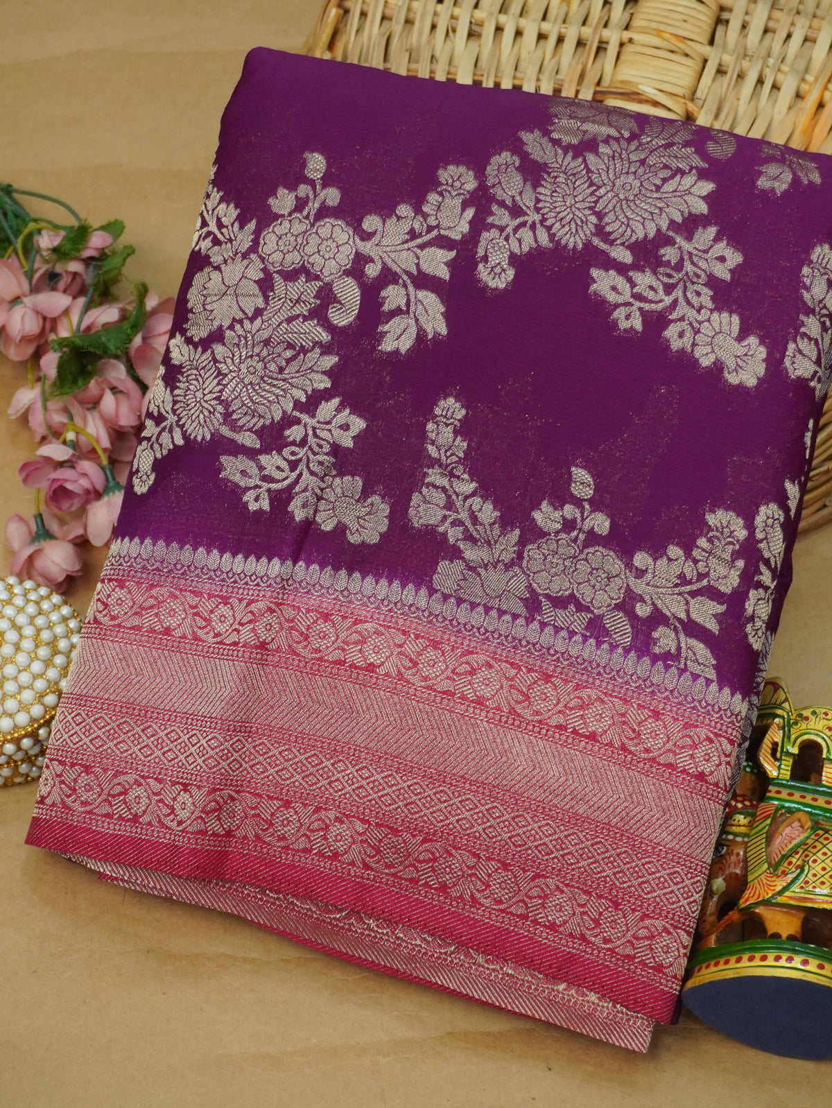 Viscose Georgette Saree | TTDS3724