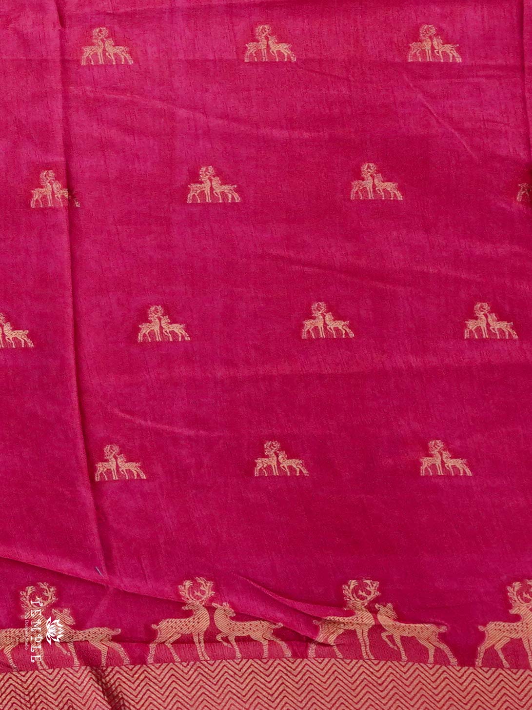 Tussar Silk Saree with Deer Design | TTDS2364