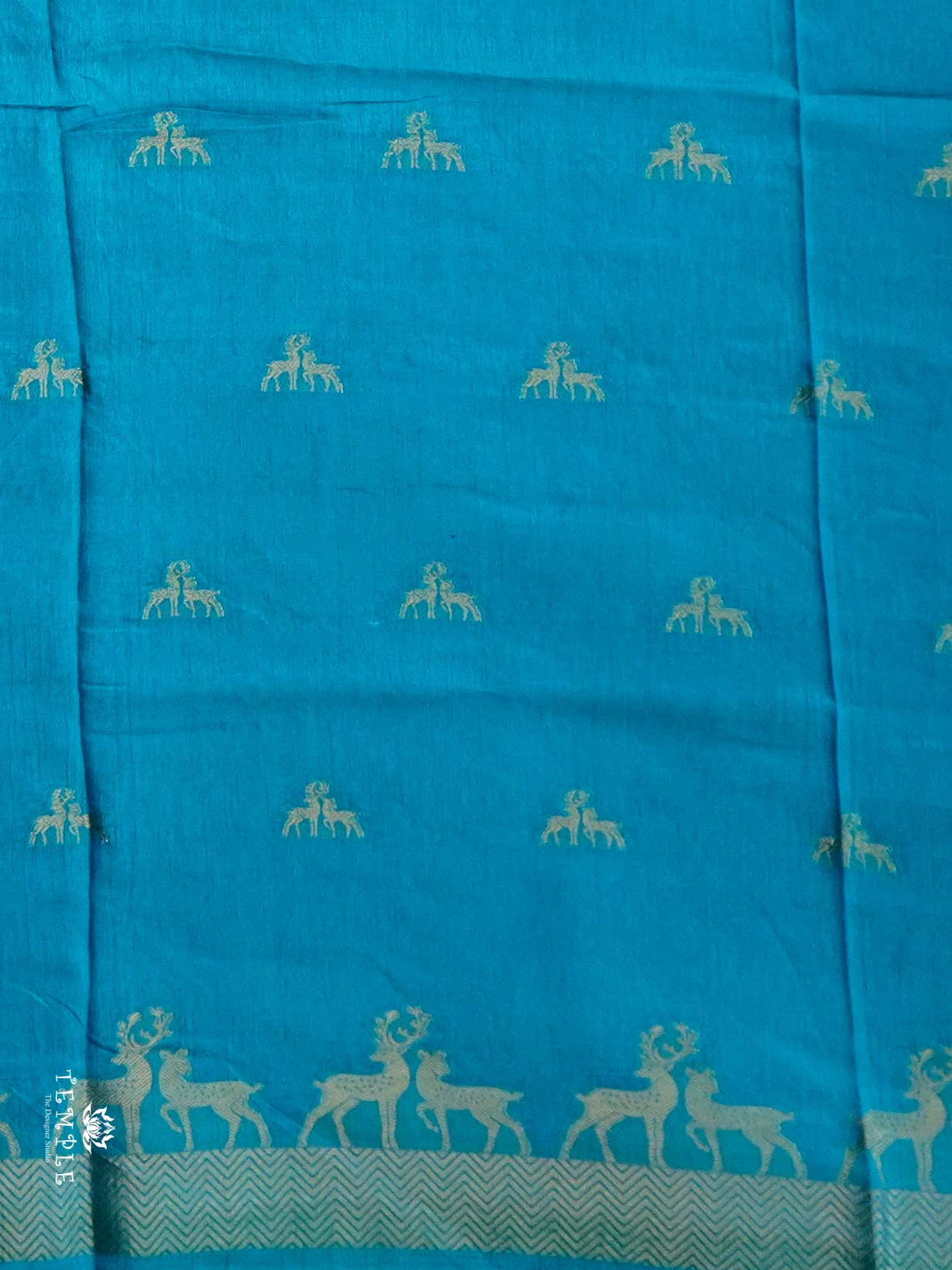 Tussar Silk Saree with Deer Design | TTDS2364