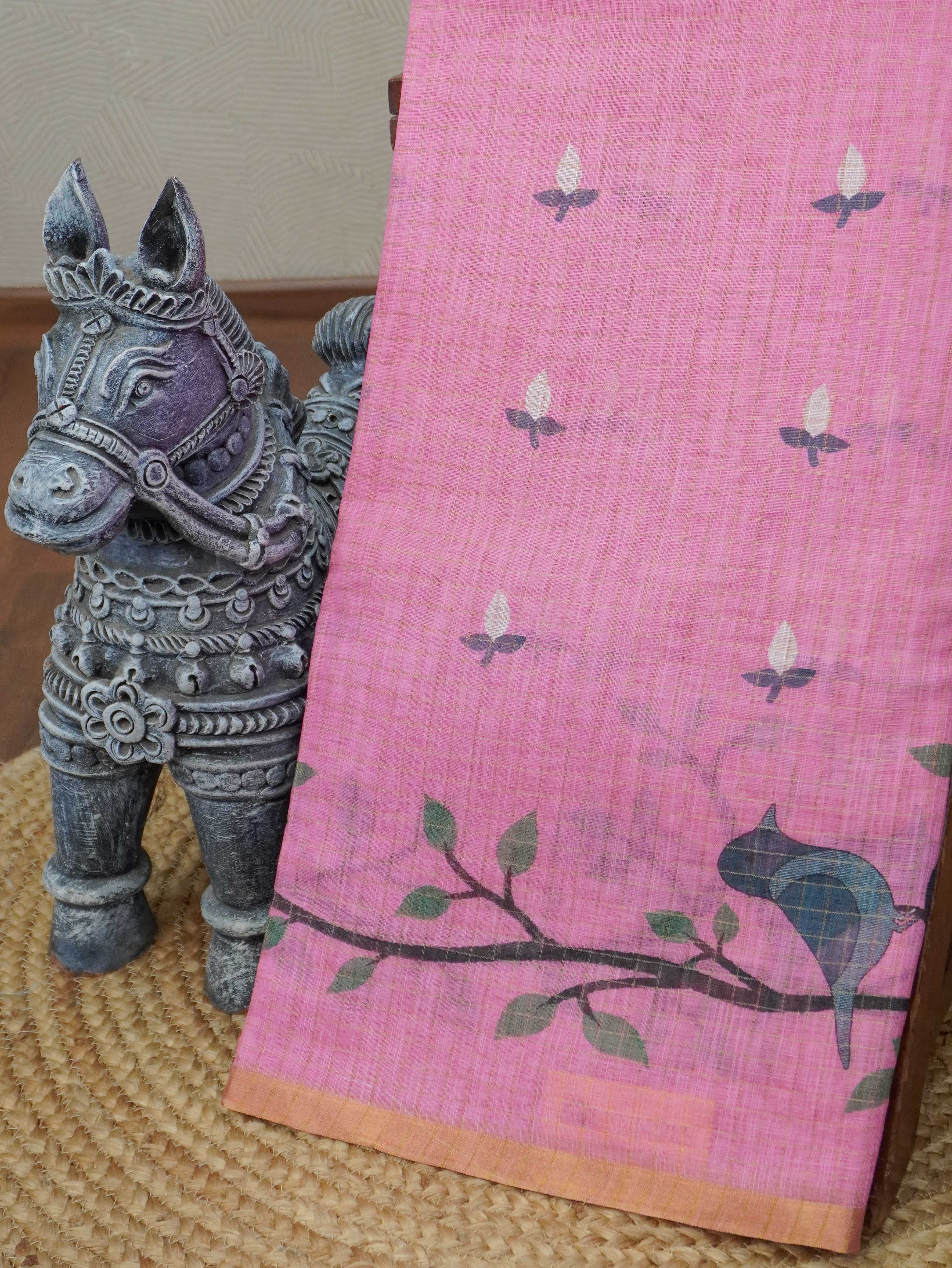 Linen Cotton Saree | TTDS3263