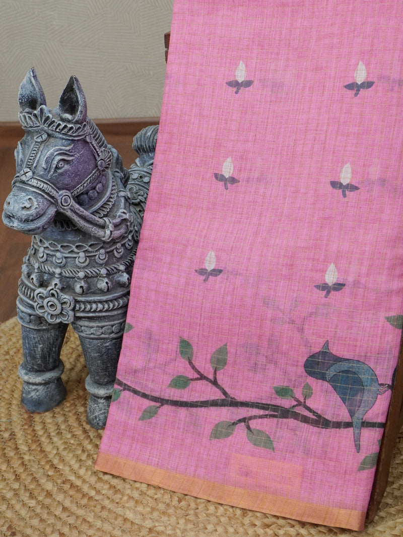 Linen Cotton Saree | TTDS3263