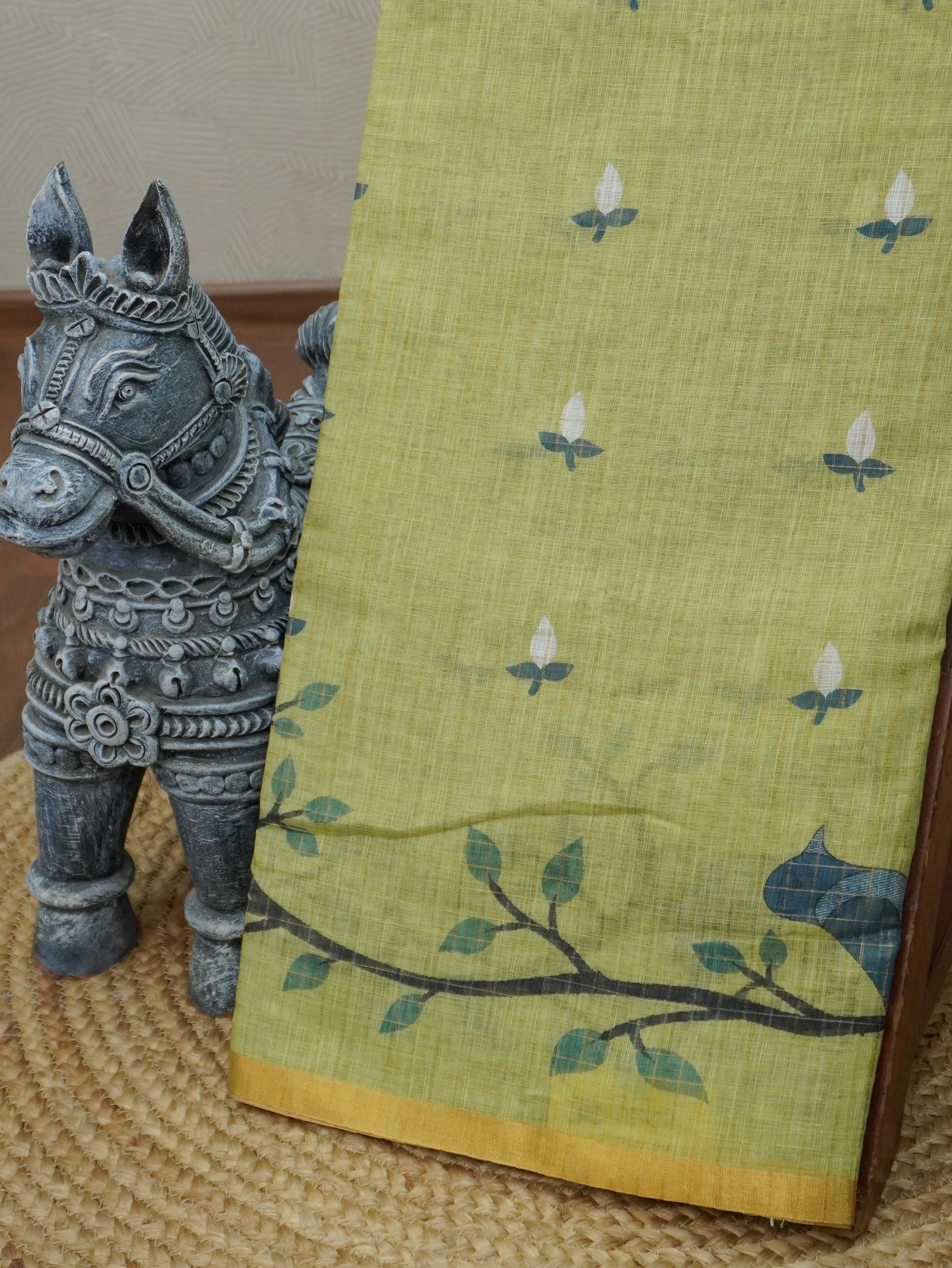 Linen Cotton Saree | TTDS3263
