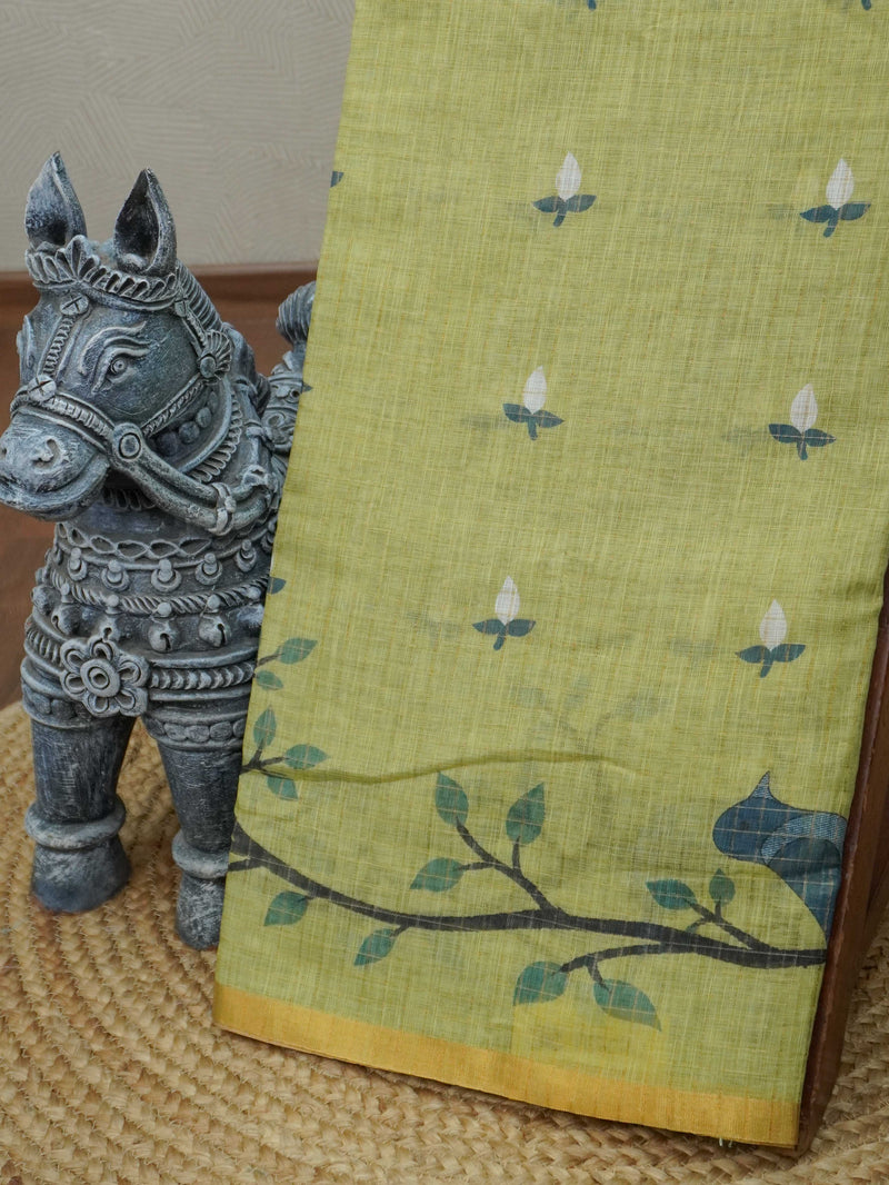 Linen Cotton Saree | TTDS3263