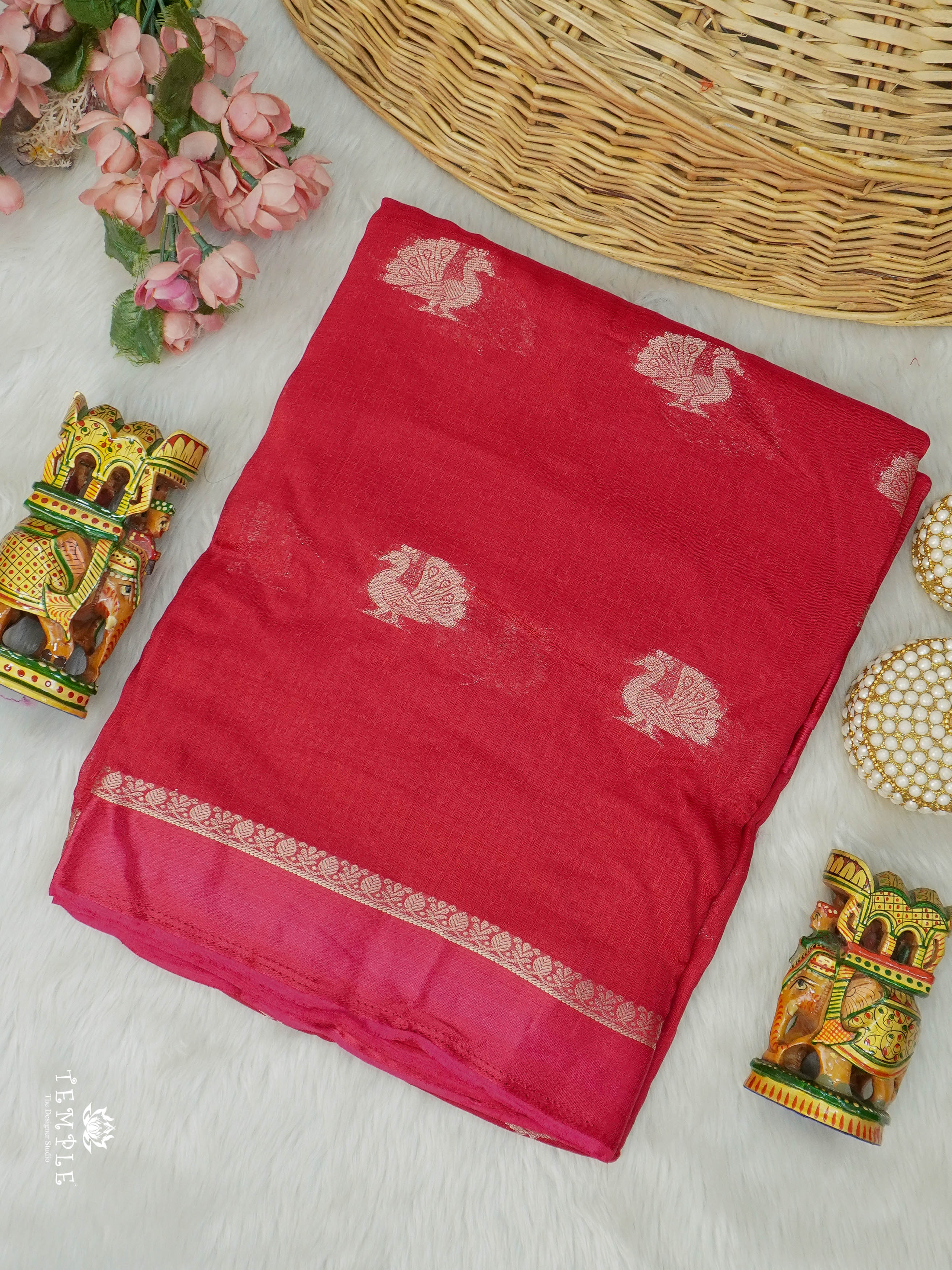 Khadi Silk Saree(Pink) | TTDS2878