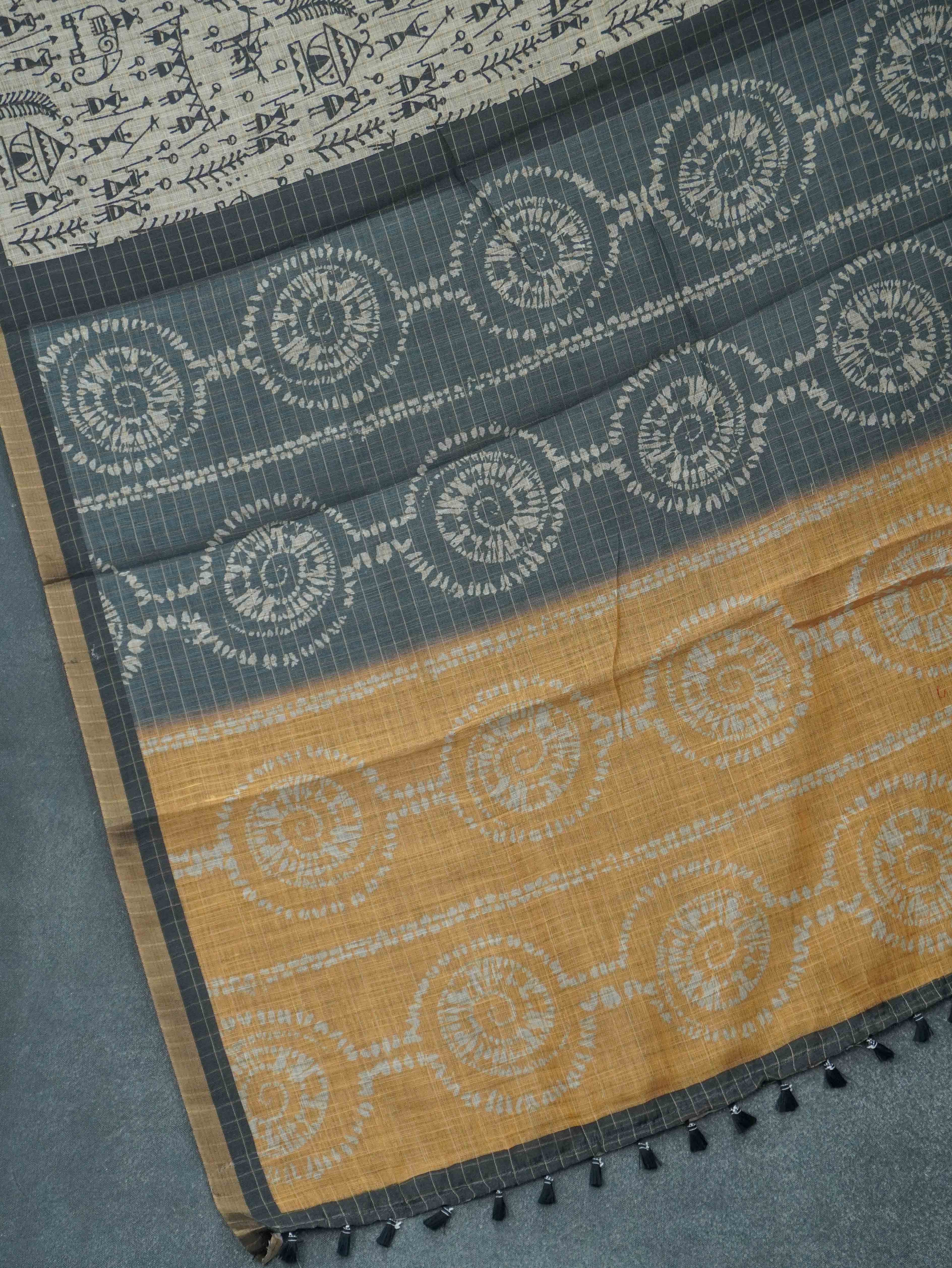 Linen Cotton Saree | TTDS3264