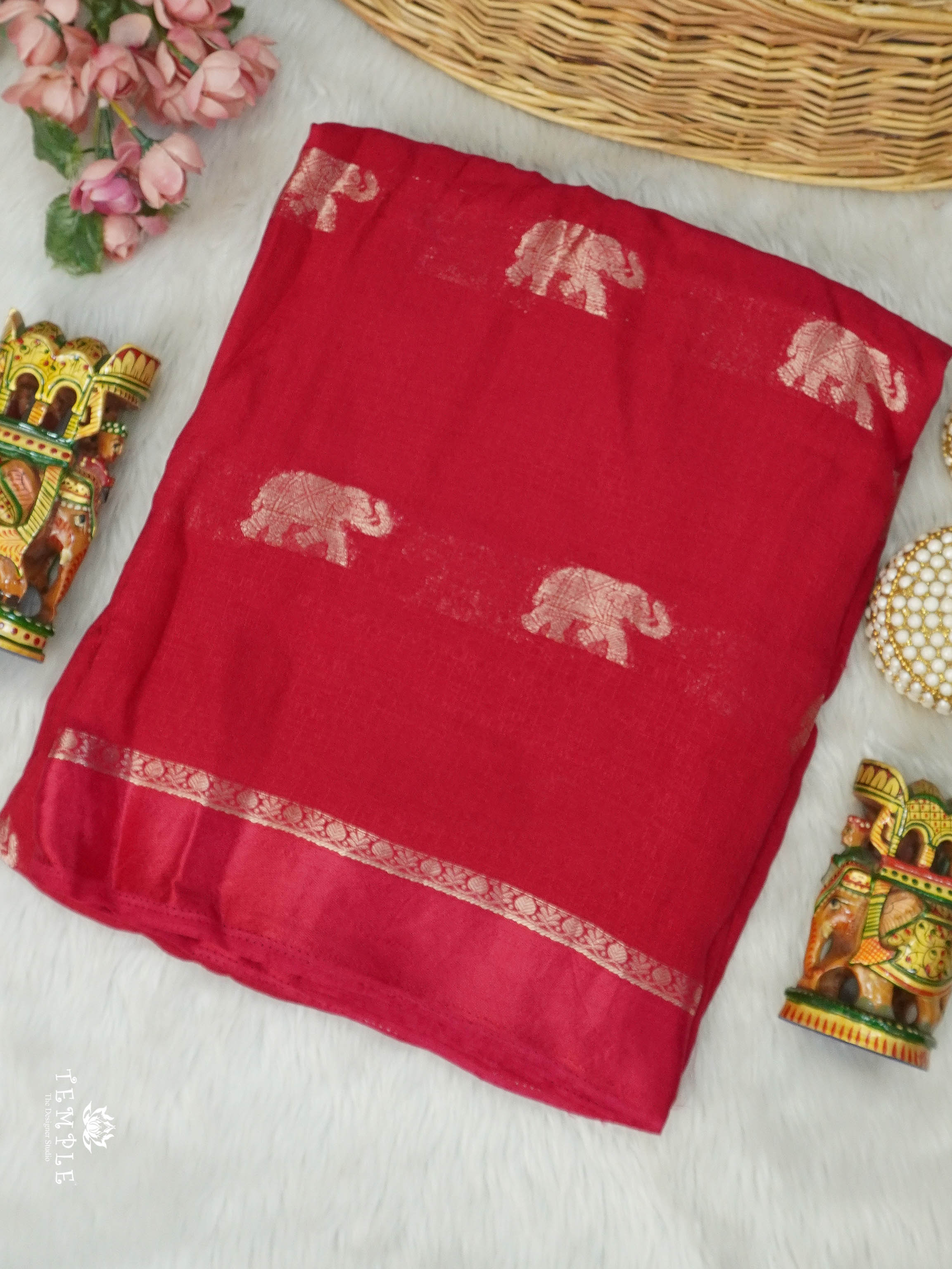 Khadi Silk Saree(Pink) | TTDS2879