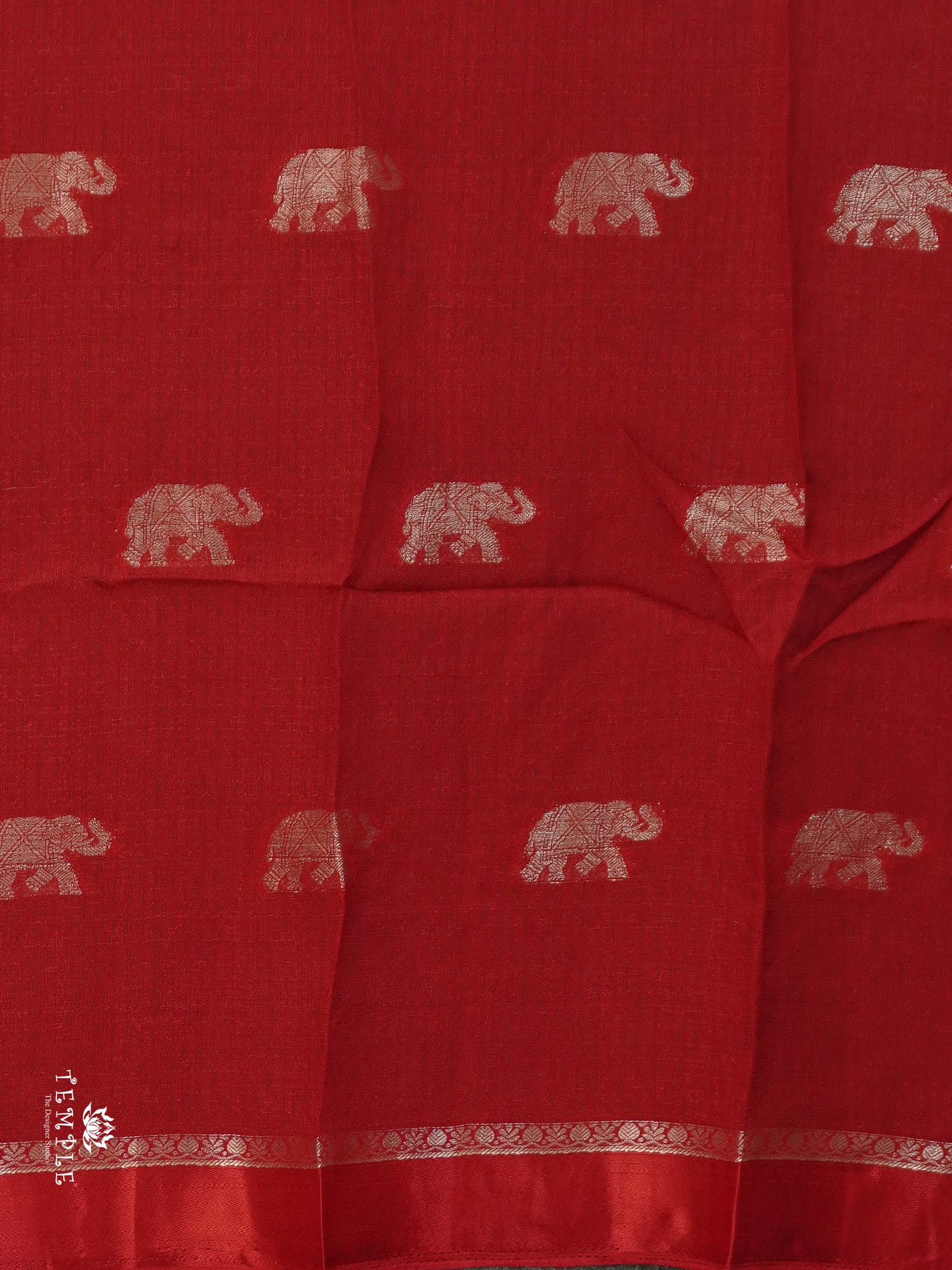 Khadi Silk Saree(Red) | TTDS2879