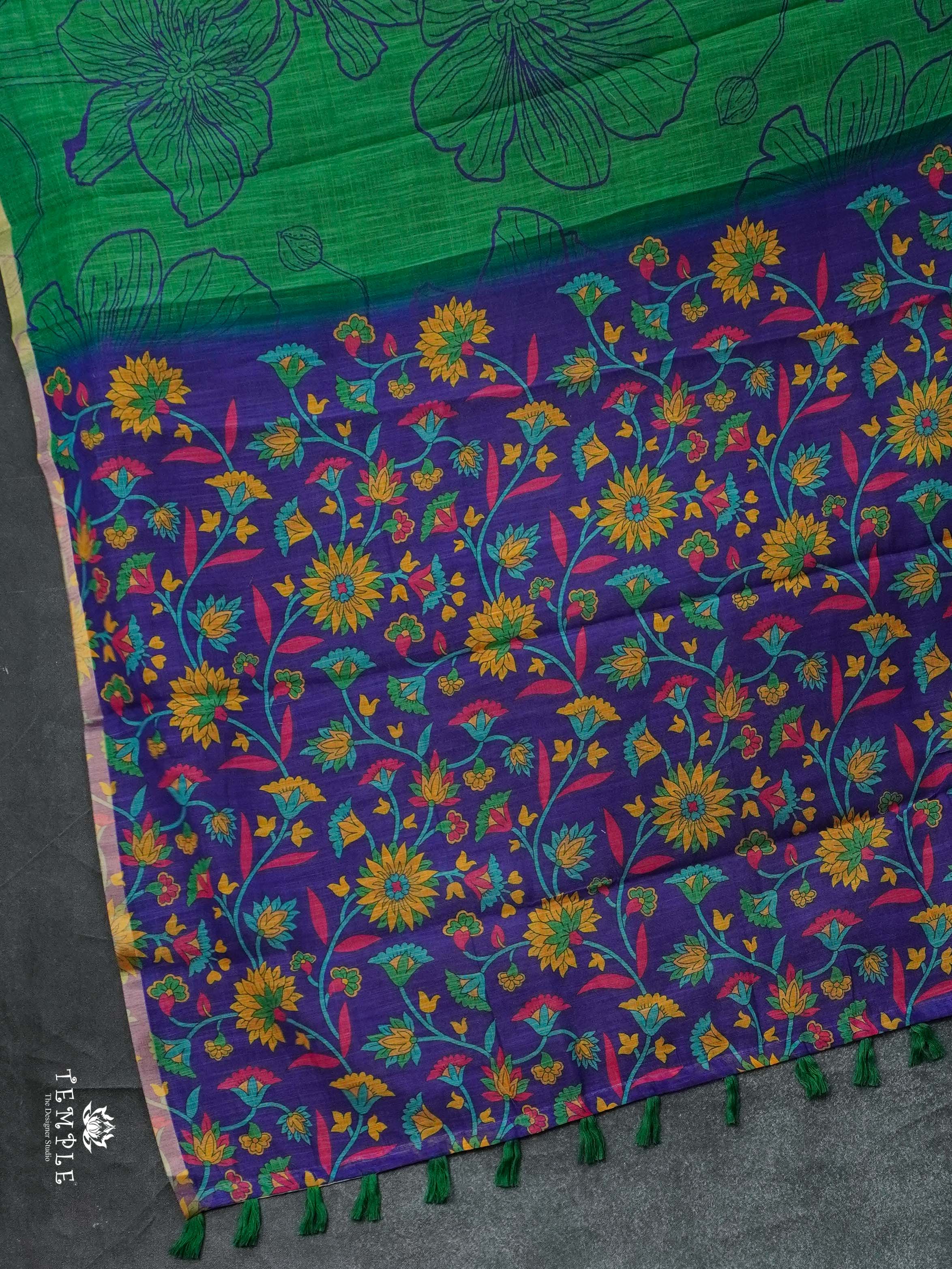 Printed Chanderi Cotton Saree | TTDS2169