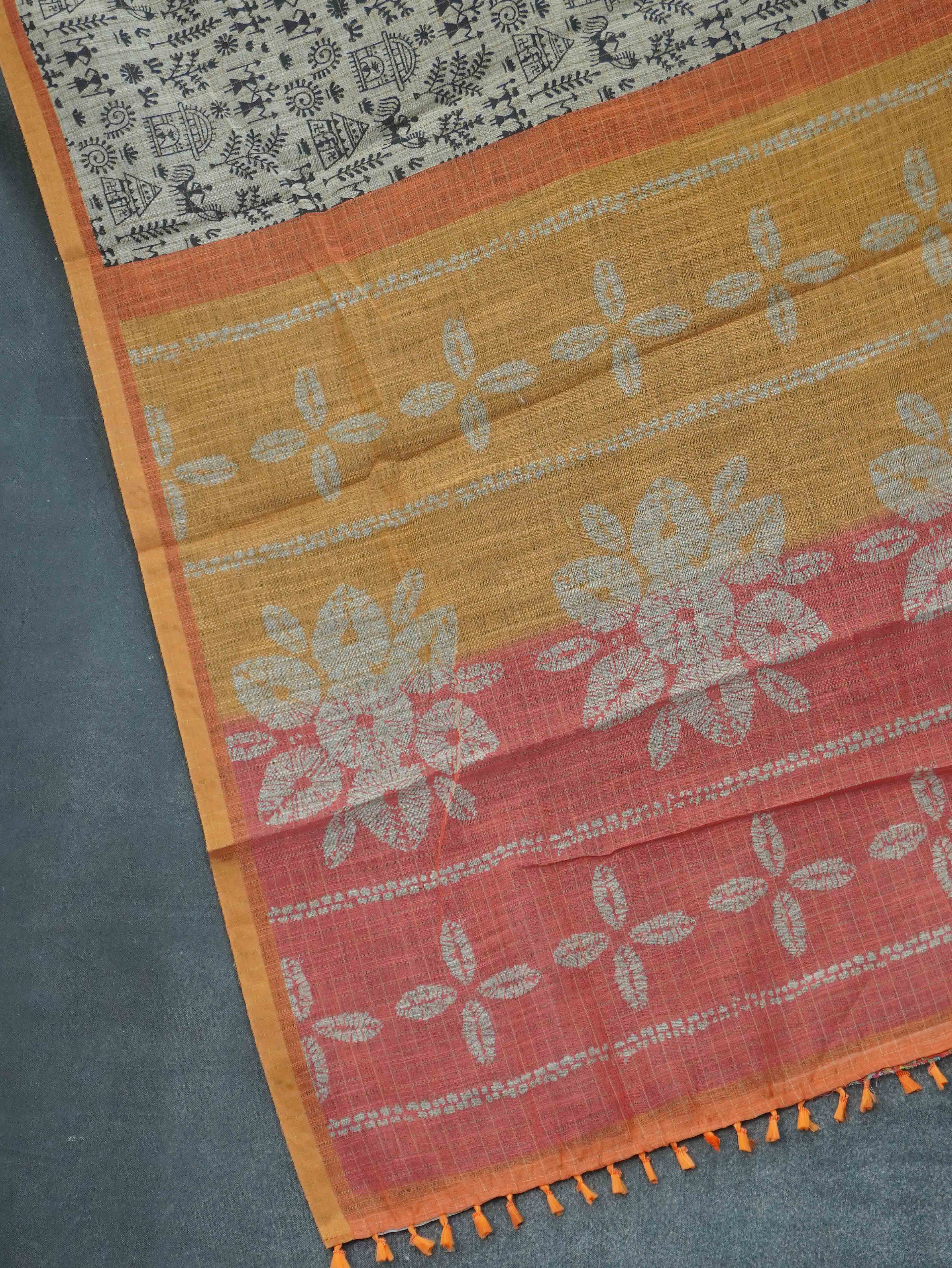 Linen Cotton Saree | TTDS3266