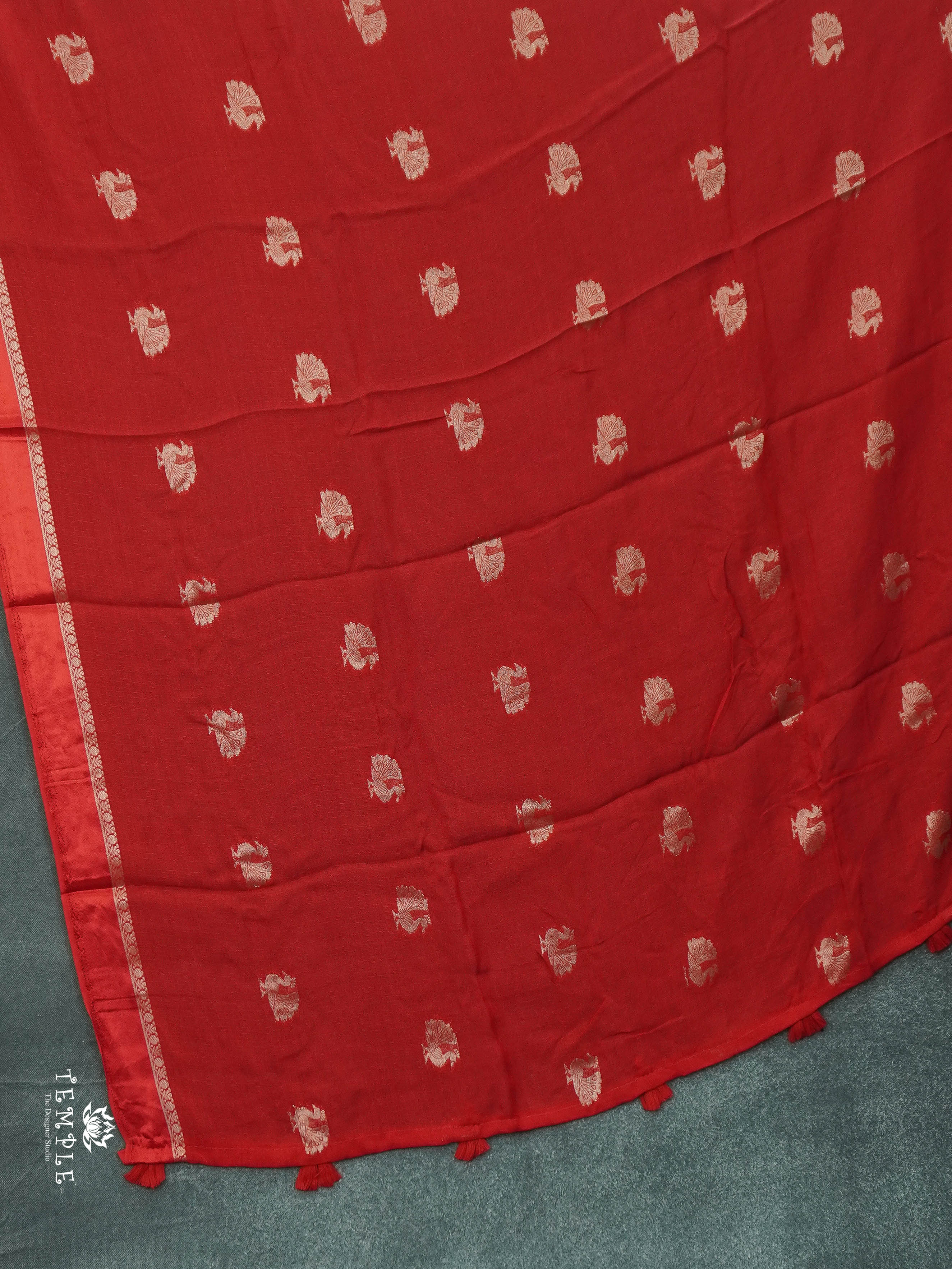 Khadi Silk Saree(Red) | TTDS2878