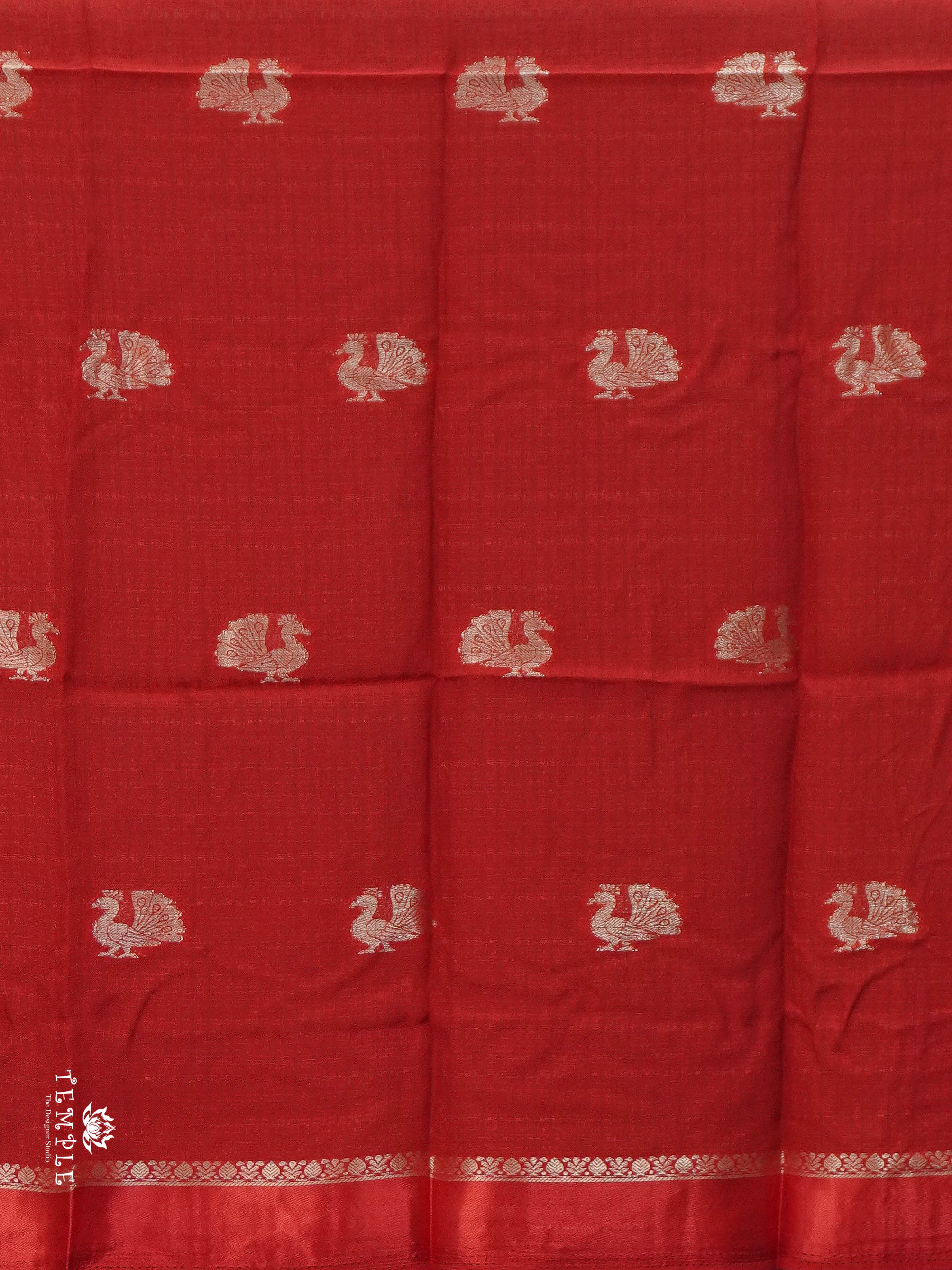 Khadi Silk Saree(Red) | TTDS2878