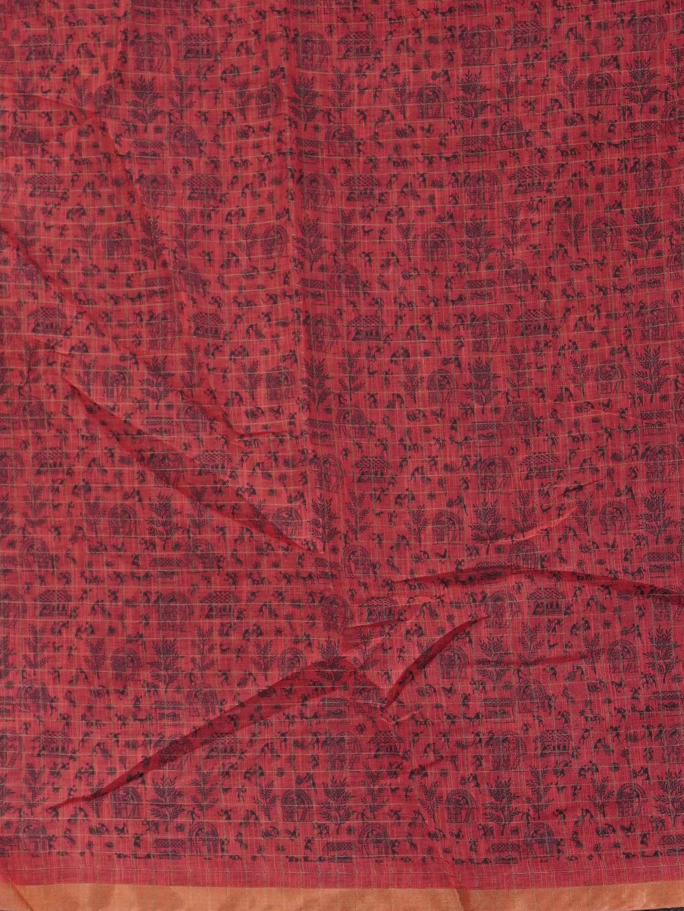 Linen Cotton Saree | TTDS3265