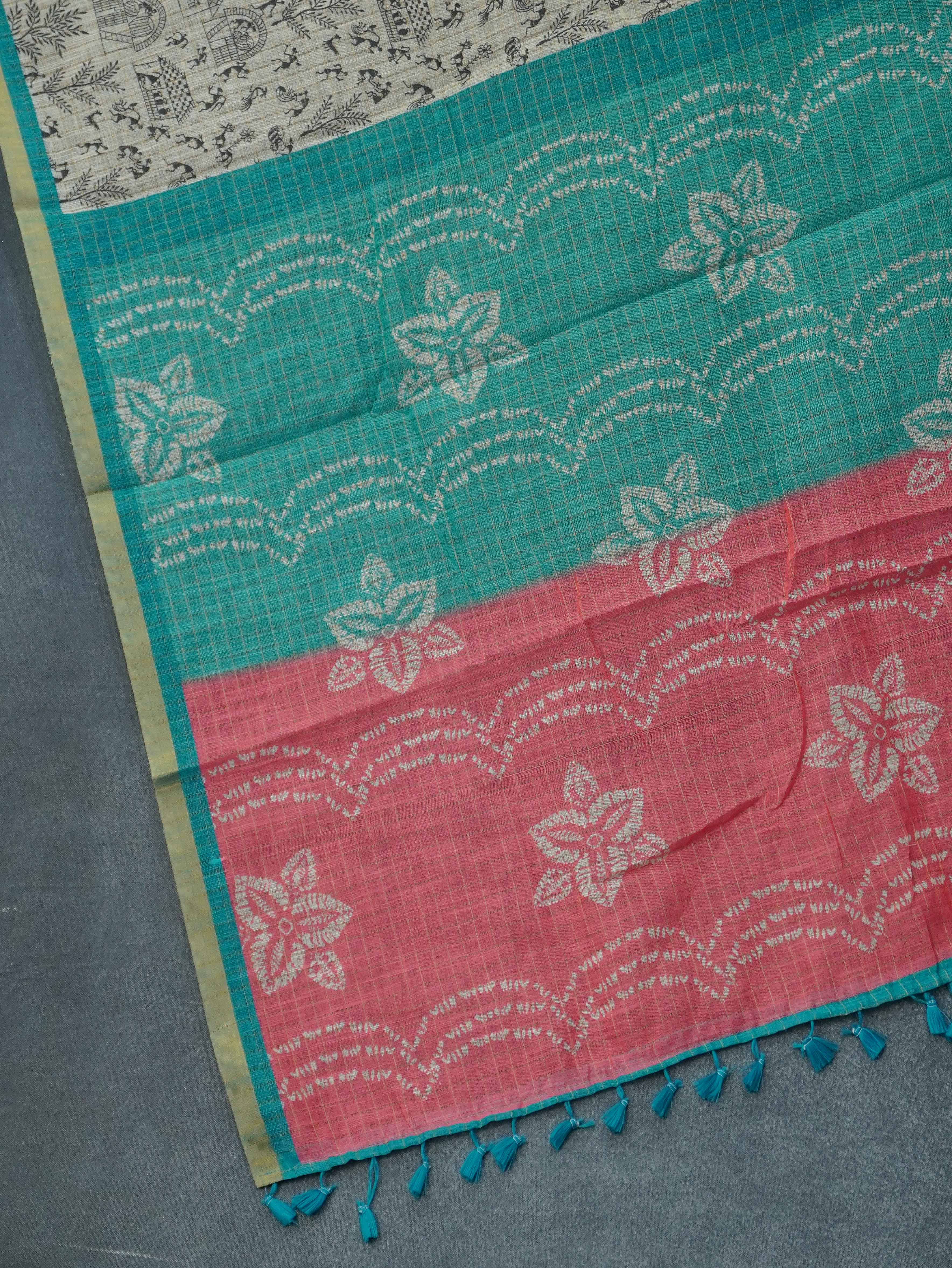 Linen Cotton Saree | TTDS3265
