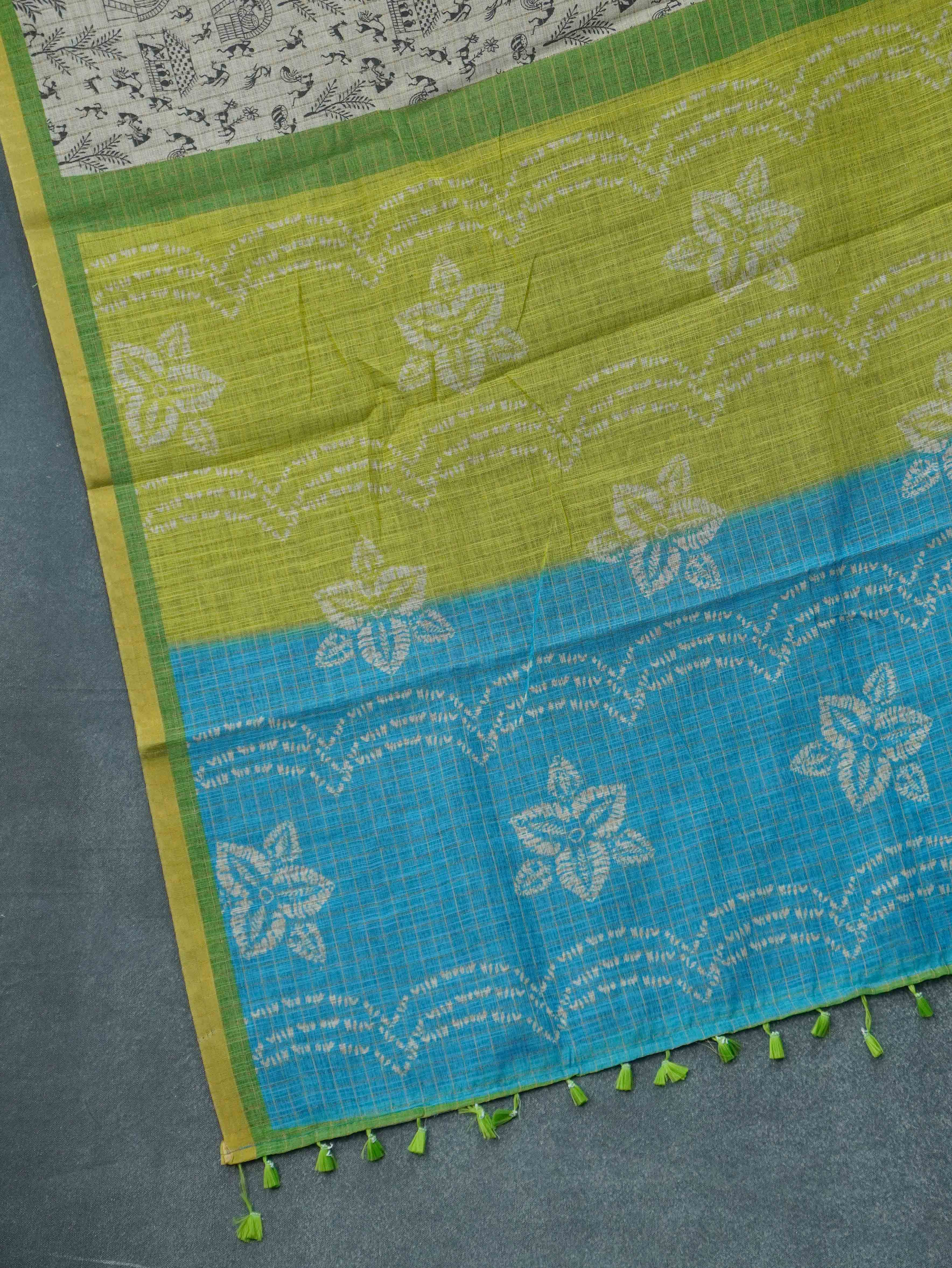 Linen Cotton Saree | TTDS3265