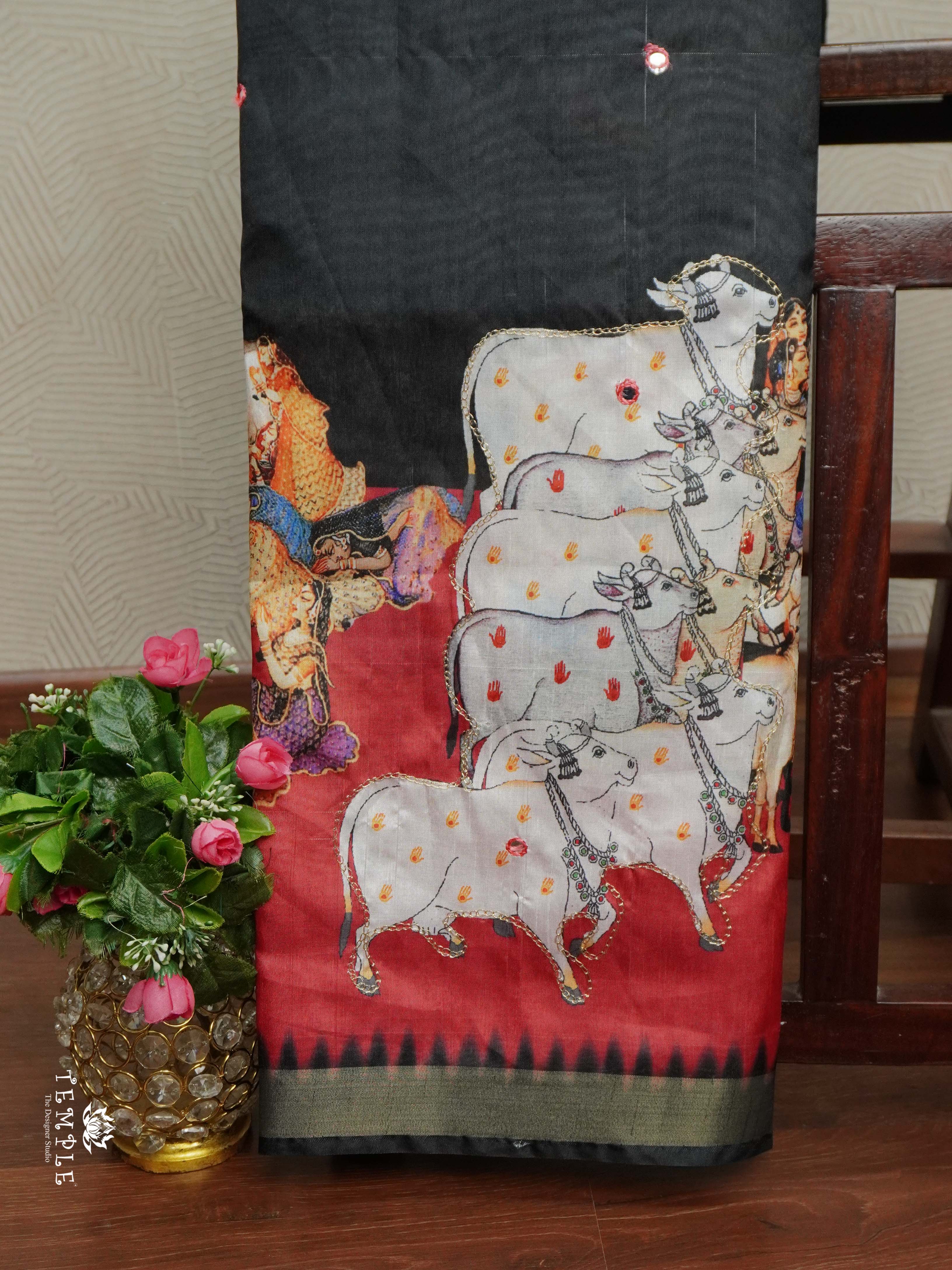 Digital Pichwai Printed Saree | TTDS2351