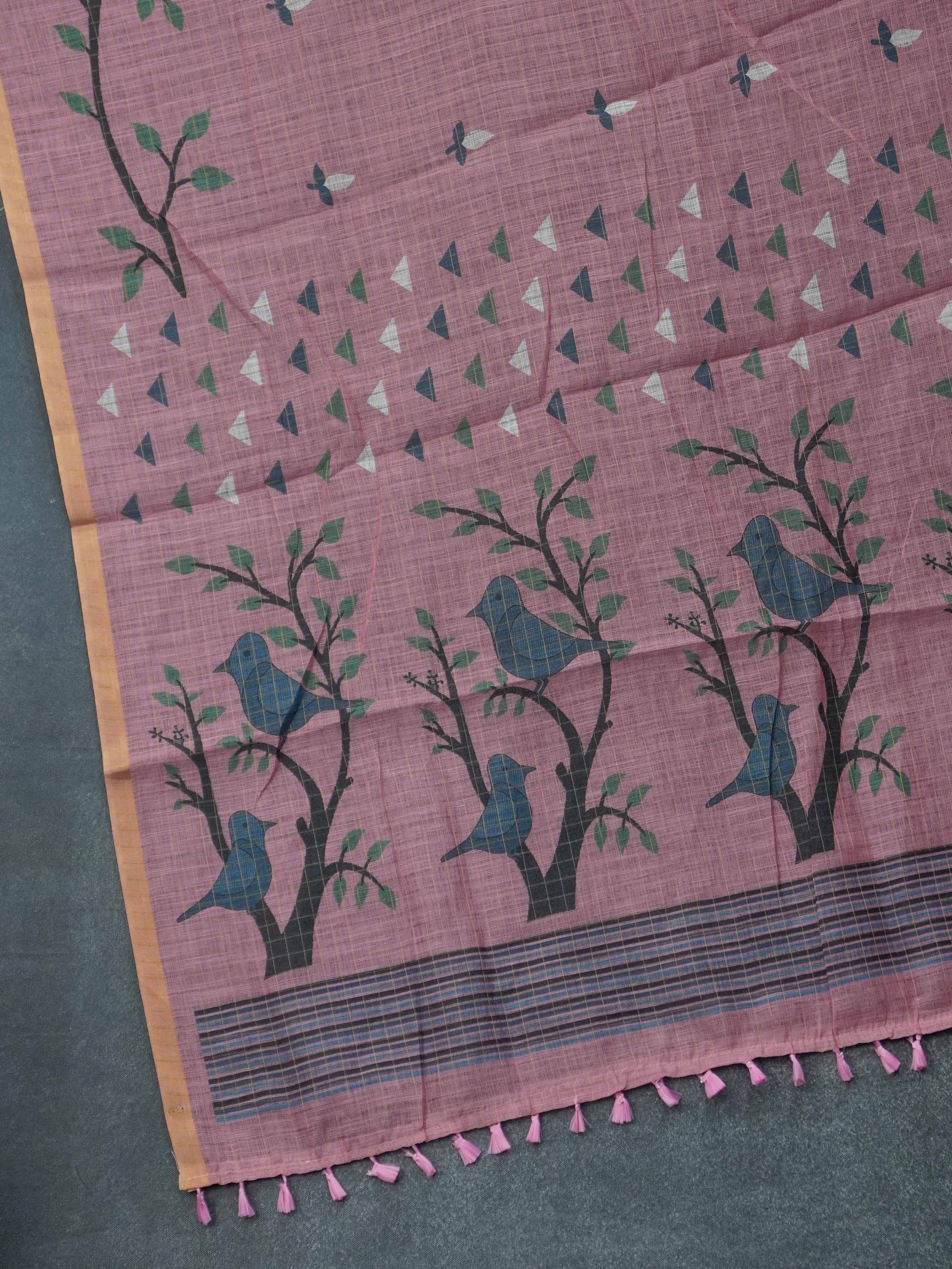Linen Cotton Saree | TTDS3263