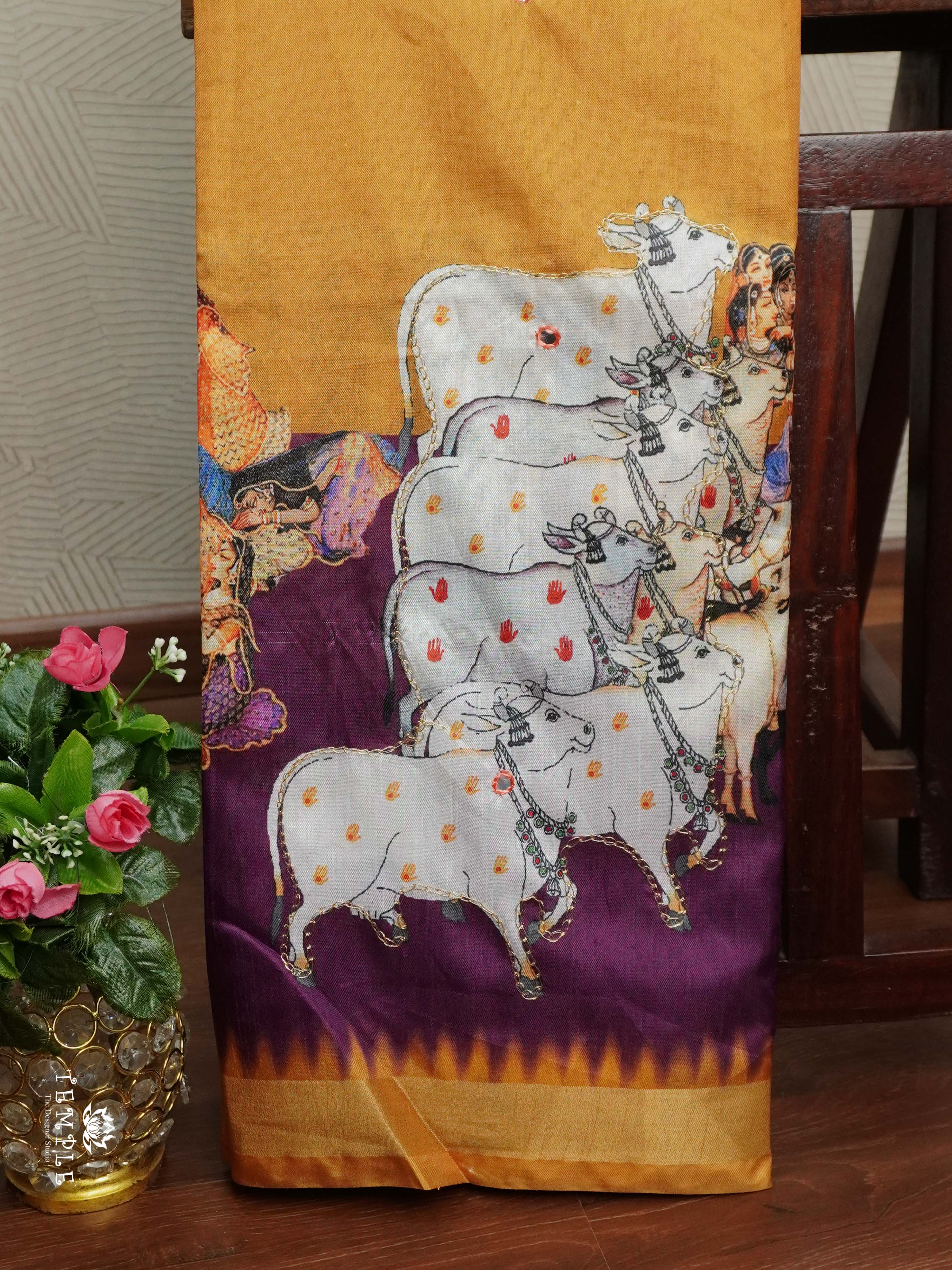 Digital Pichwai Printed Saree | TTDS2351