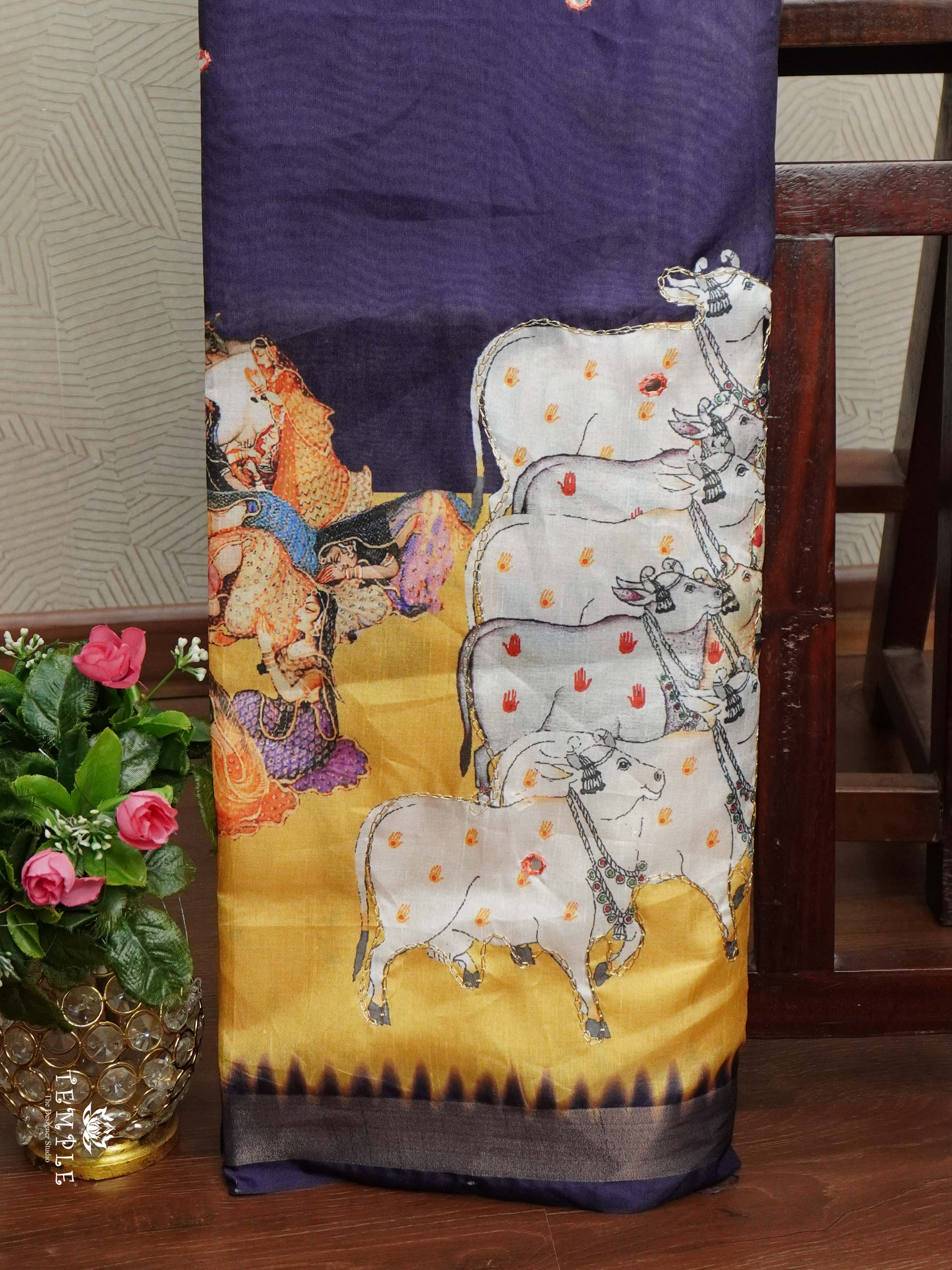 Digital Pichwai Printed Saree | TTDS2351