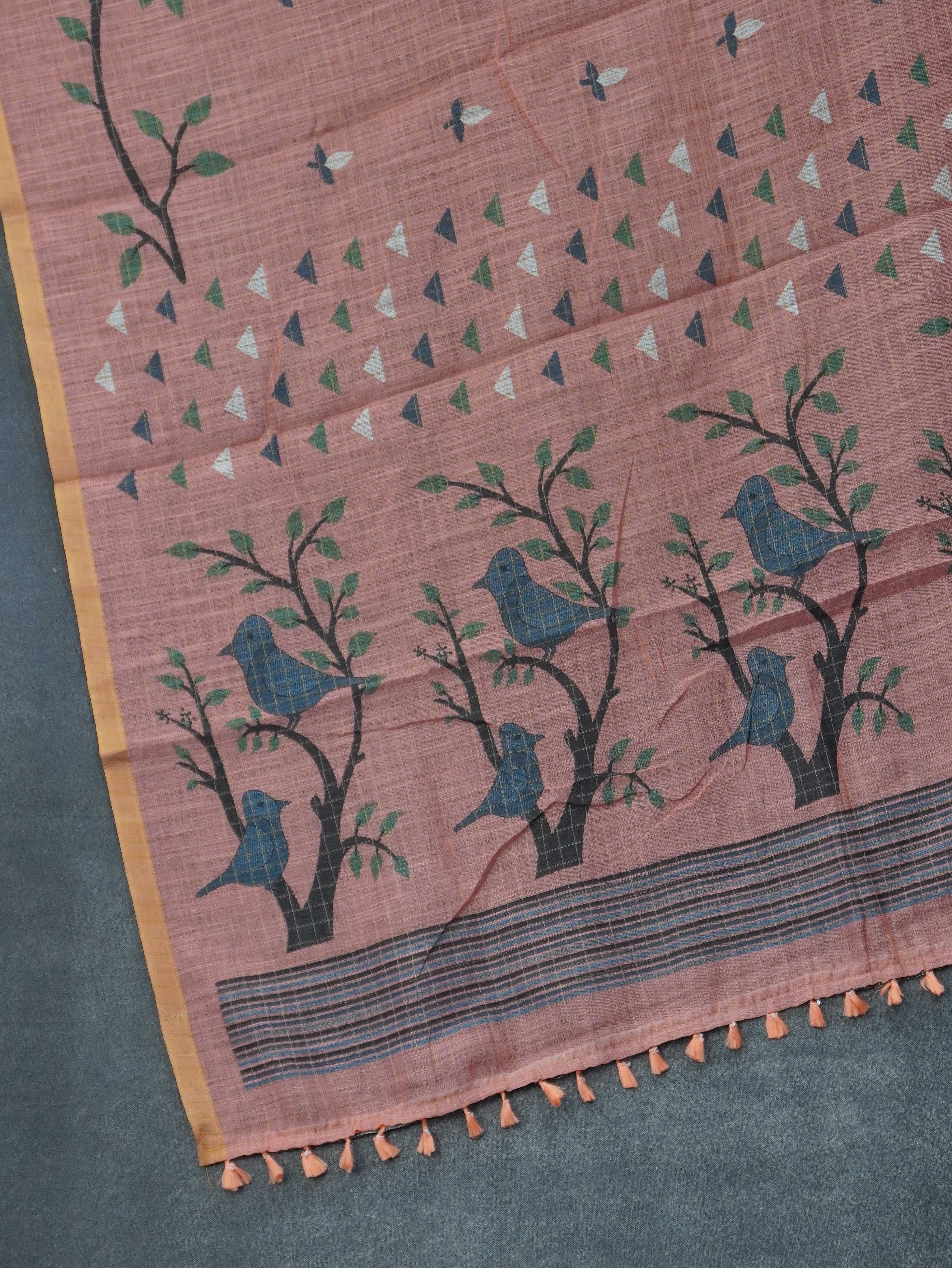 Linen Cotton Saree | TTDS3263