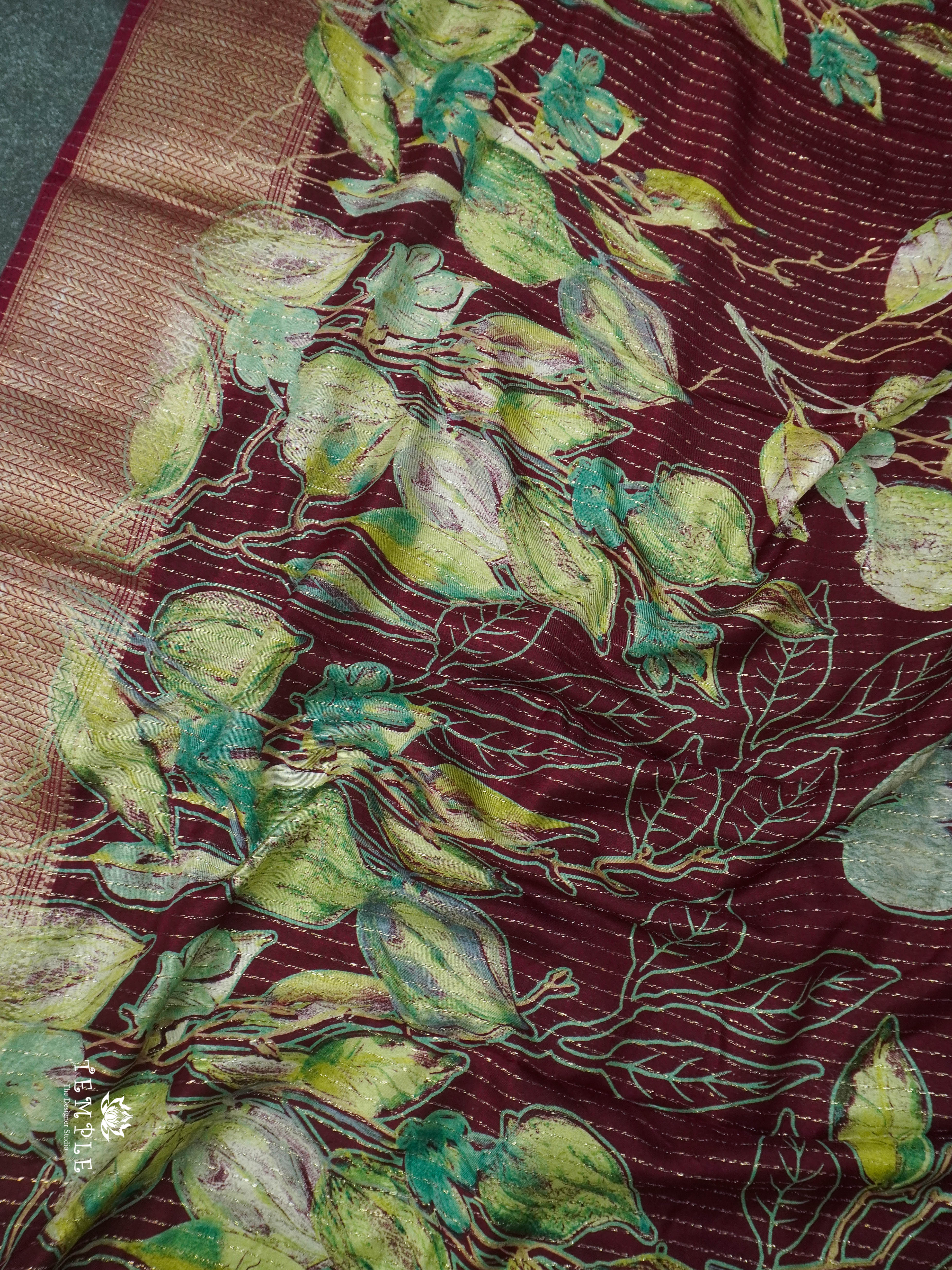 Printed Vaira Oosi Saree | TTDS1419