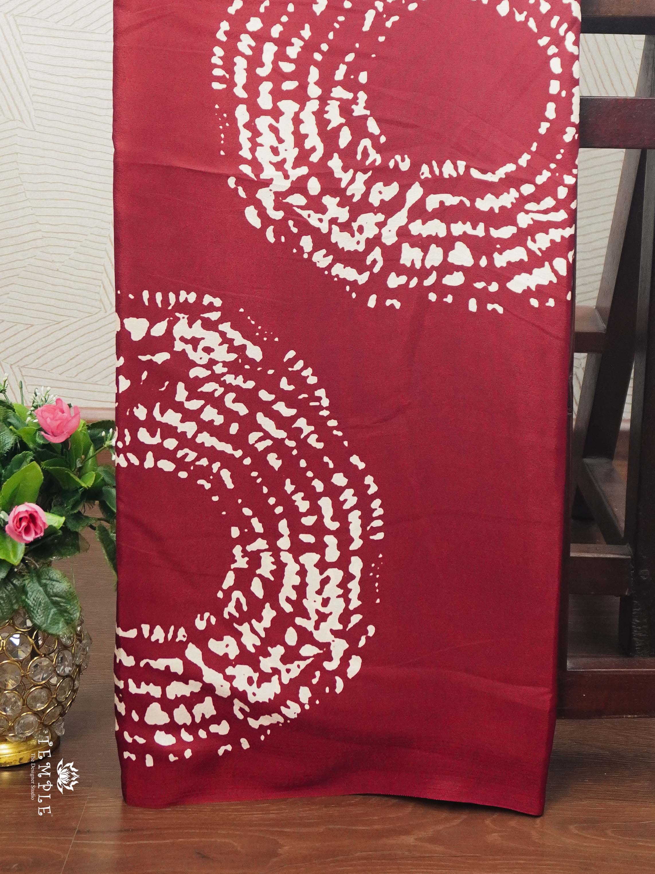 Semi Modal Silk Saree ( Maroon) | TTDS2198