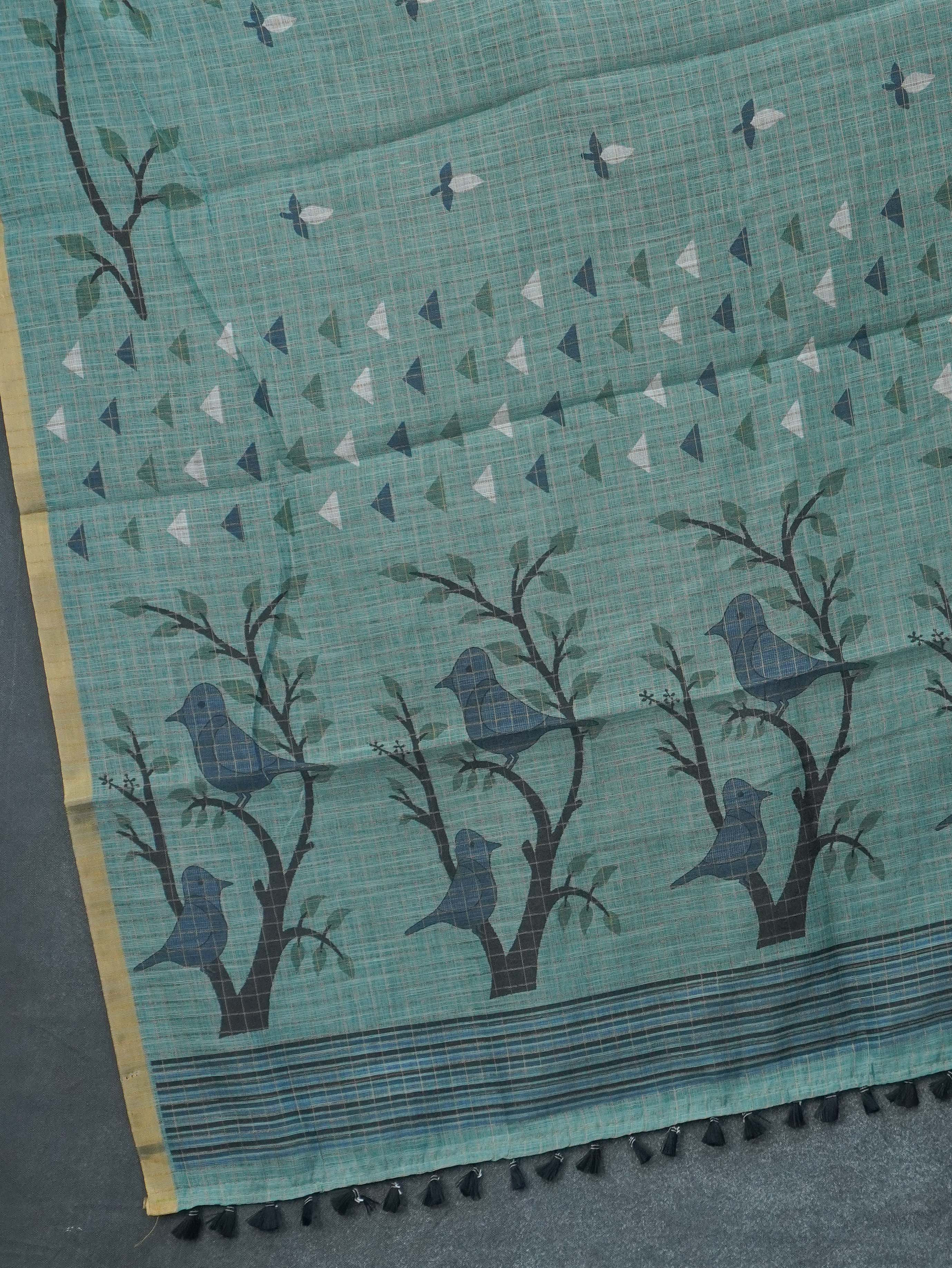 Linen Cotton Saree | TTDS3263