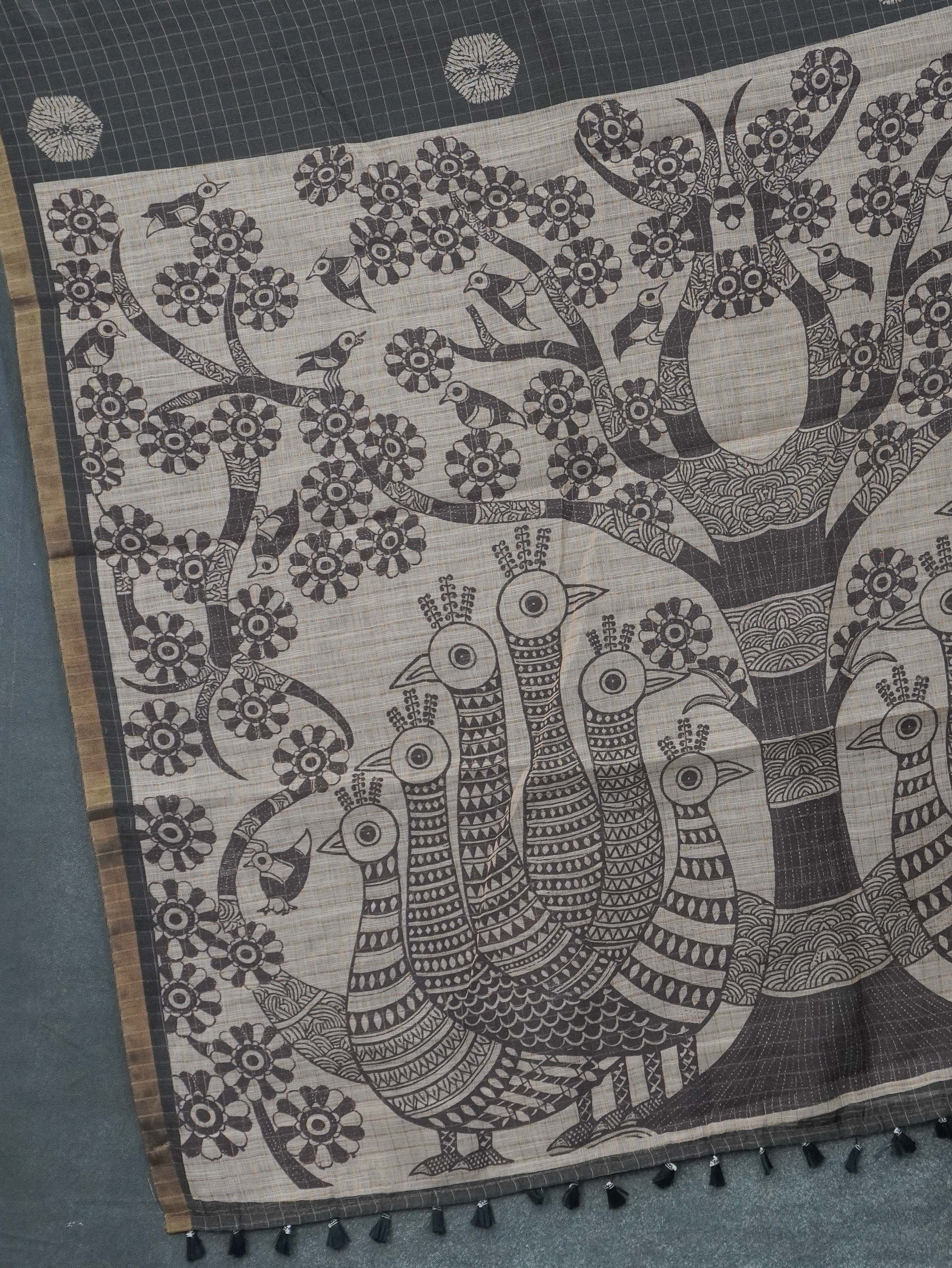 Linen Cotton Saree | TTDS3285