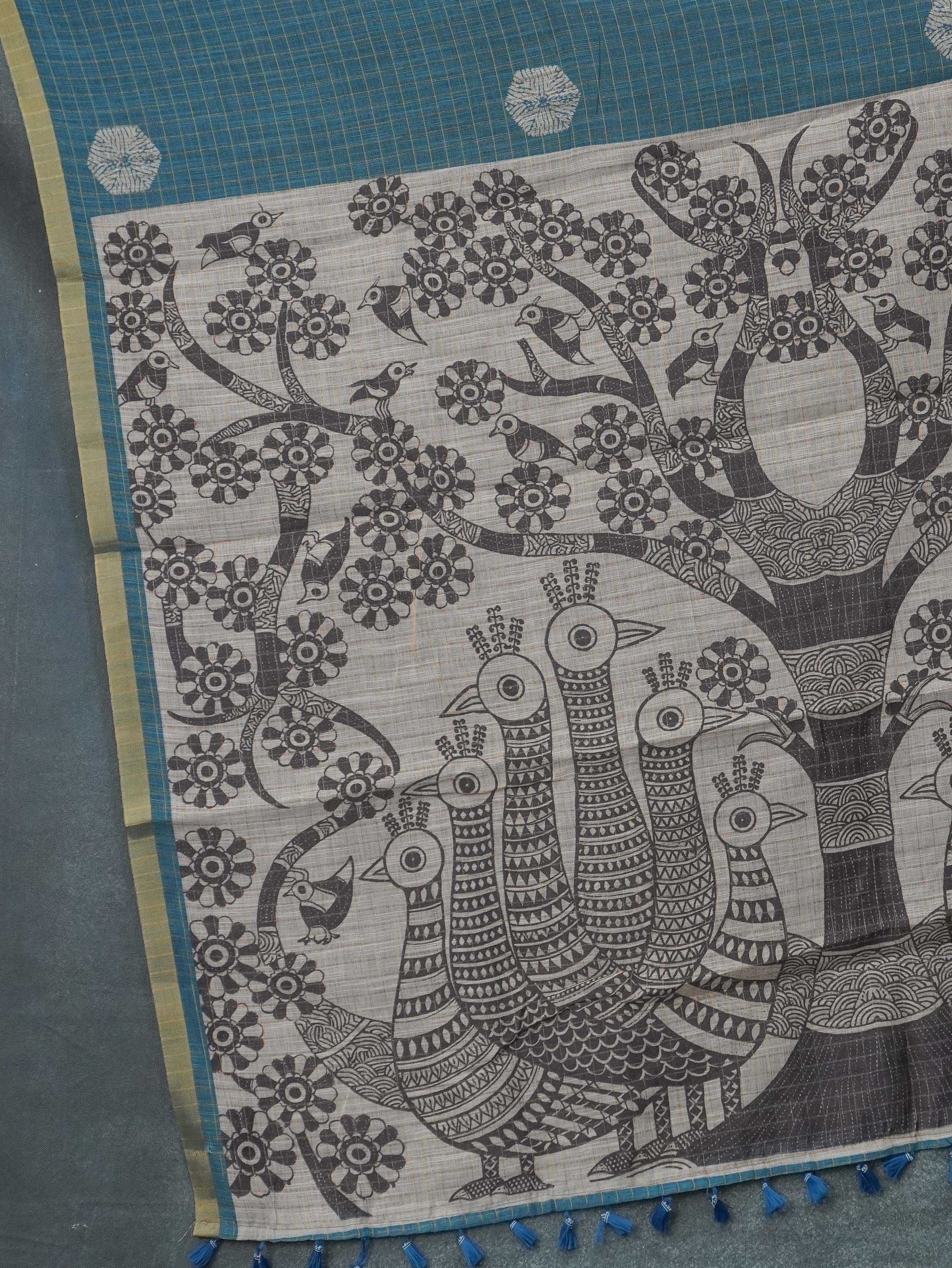 Linen Cotton Saree | TTDS3285