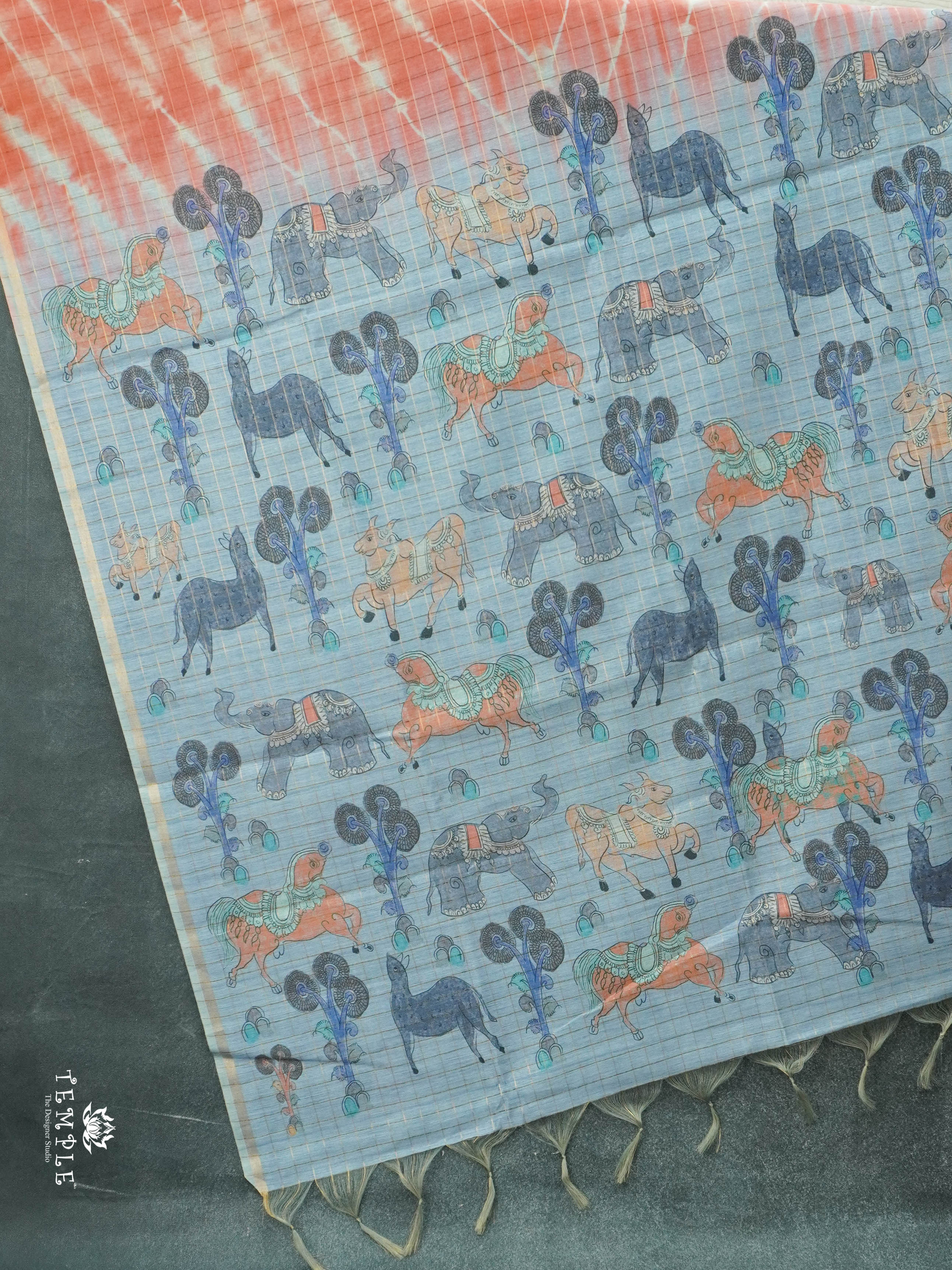 Printed Fancy Cotton Saree | TTDS2881